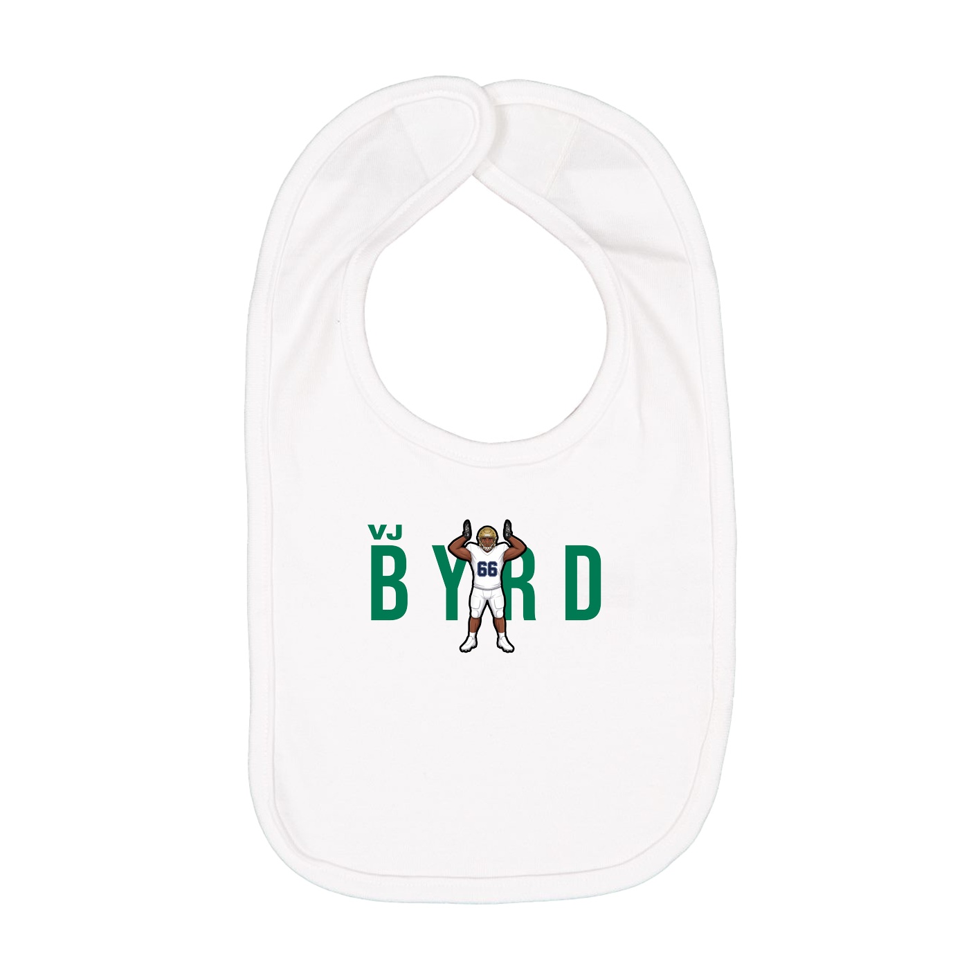 Infant Bib — Player Name in White
