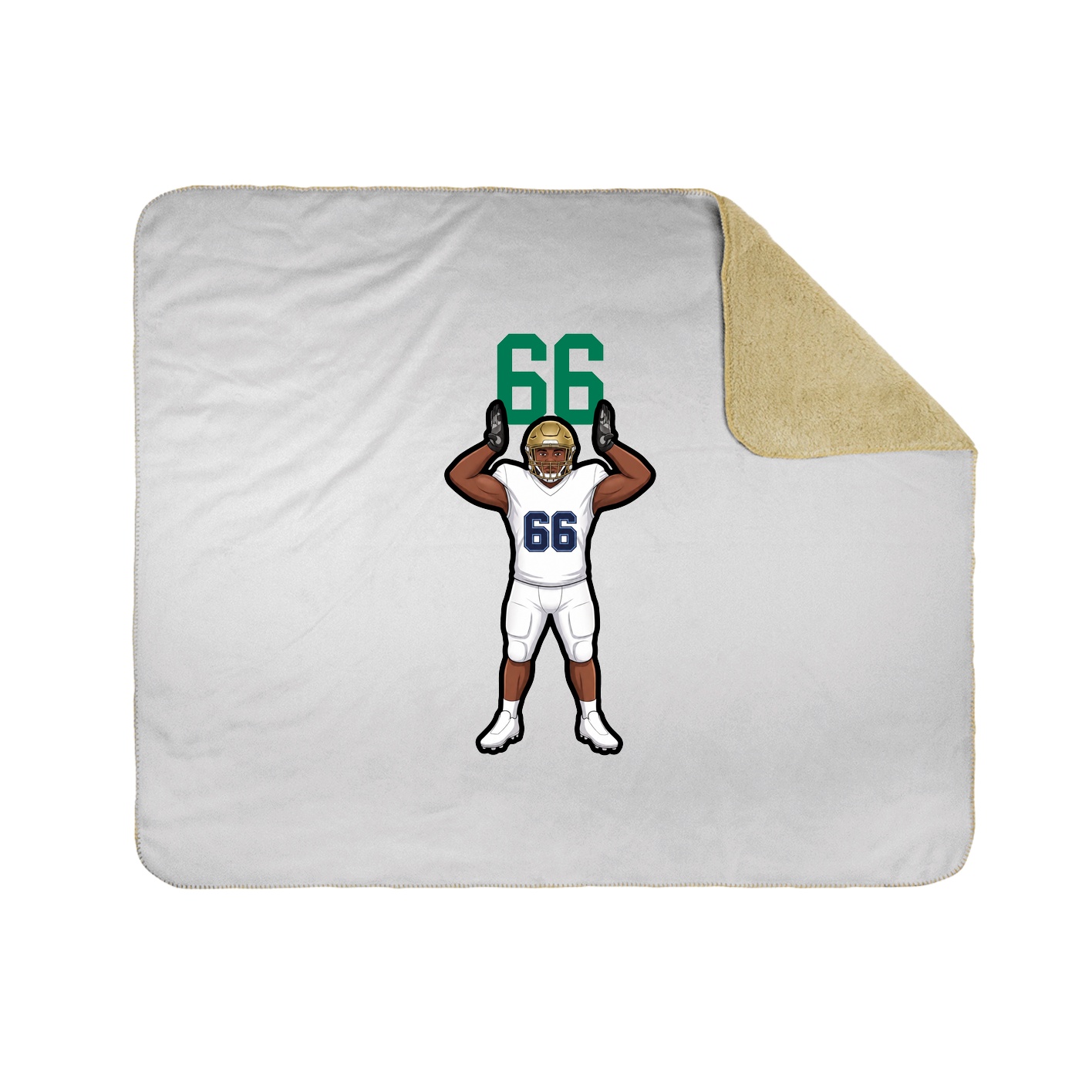 Throw Blanket — Number Top in White