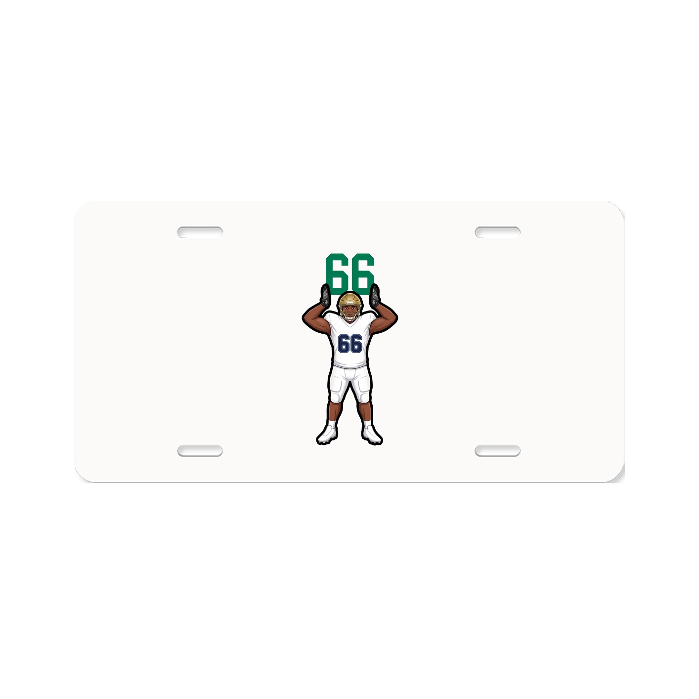 License Plate — Number Top in Classic
