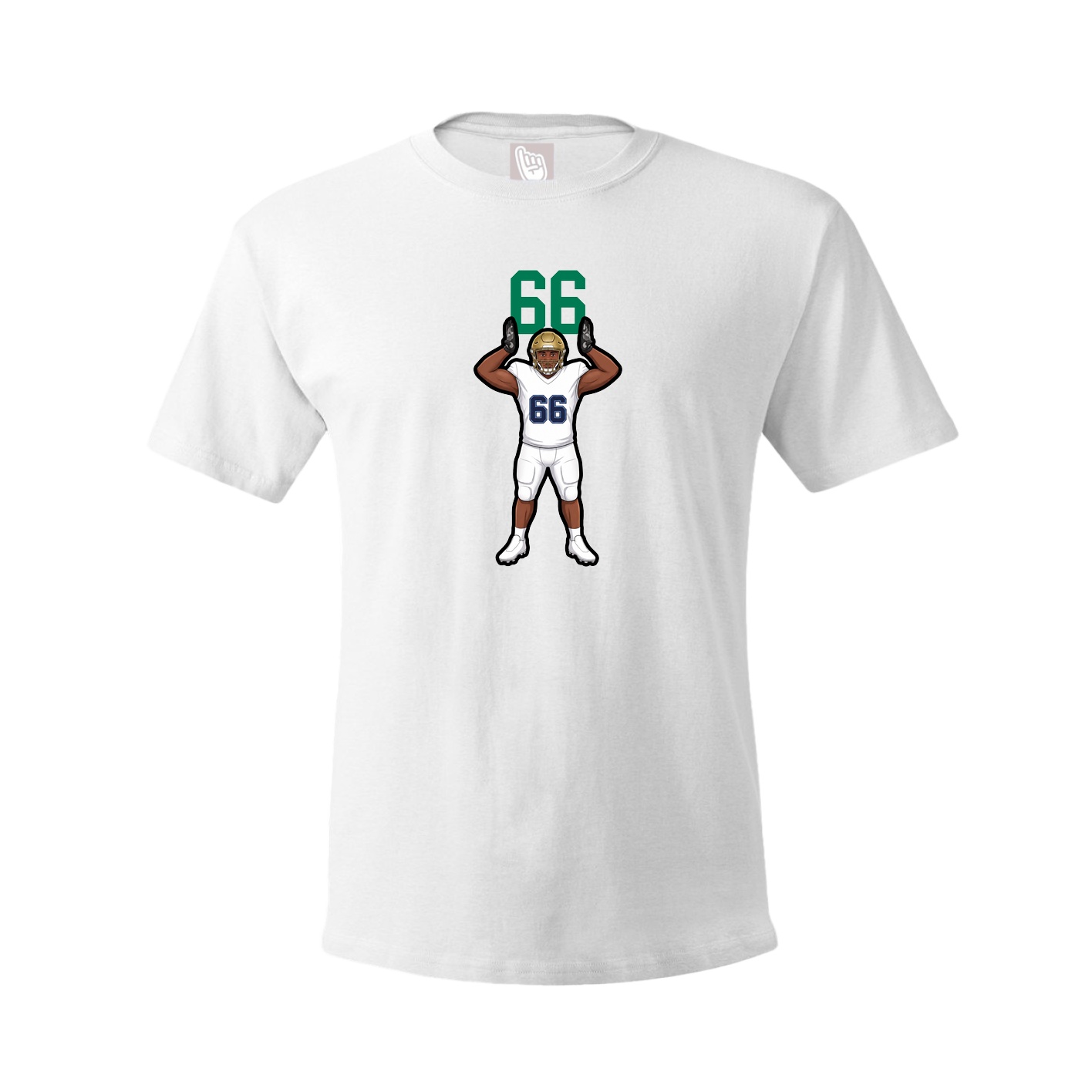 Youth Tee — Number Top in White