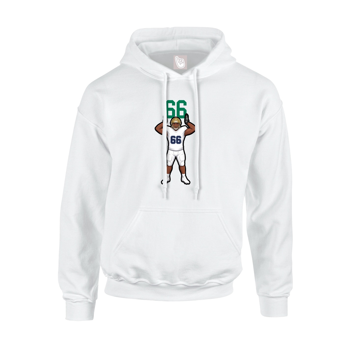 Hoodie — Number Top in White