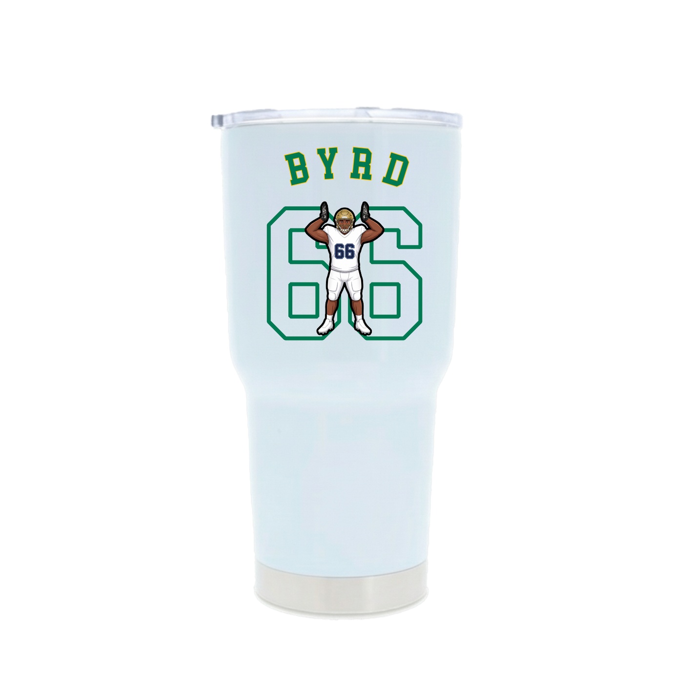 30oz Stainless Steel Tumbler — Shirsey Arch in White