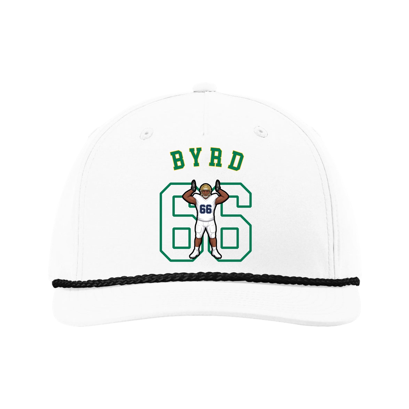 Five-Panel Classic Rope Cap — Shirsey Arch in White