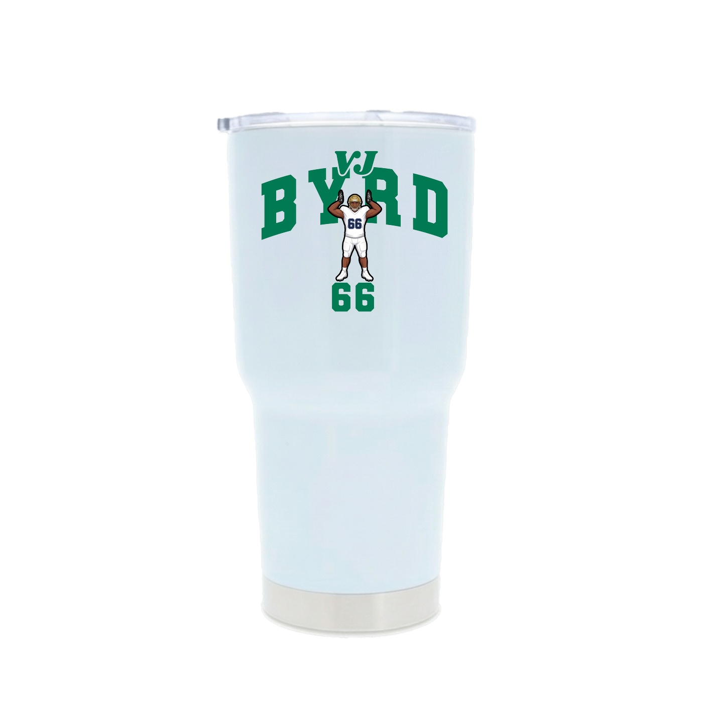 30oz Stainless Steel Tumbler — Signature Arch in White