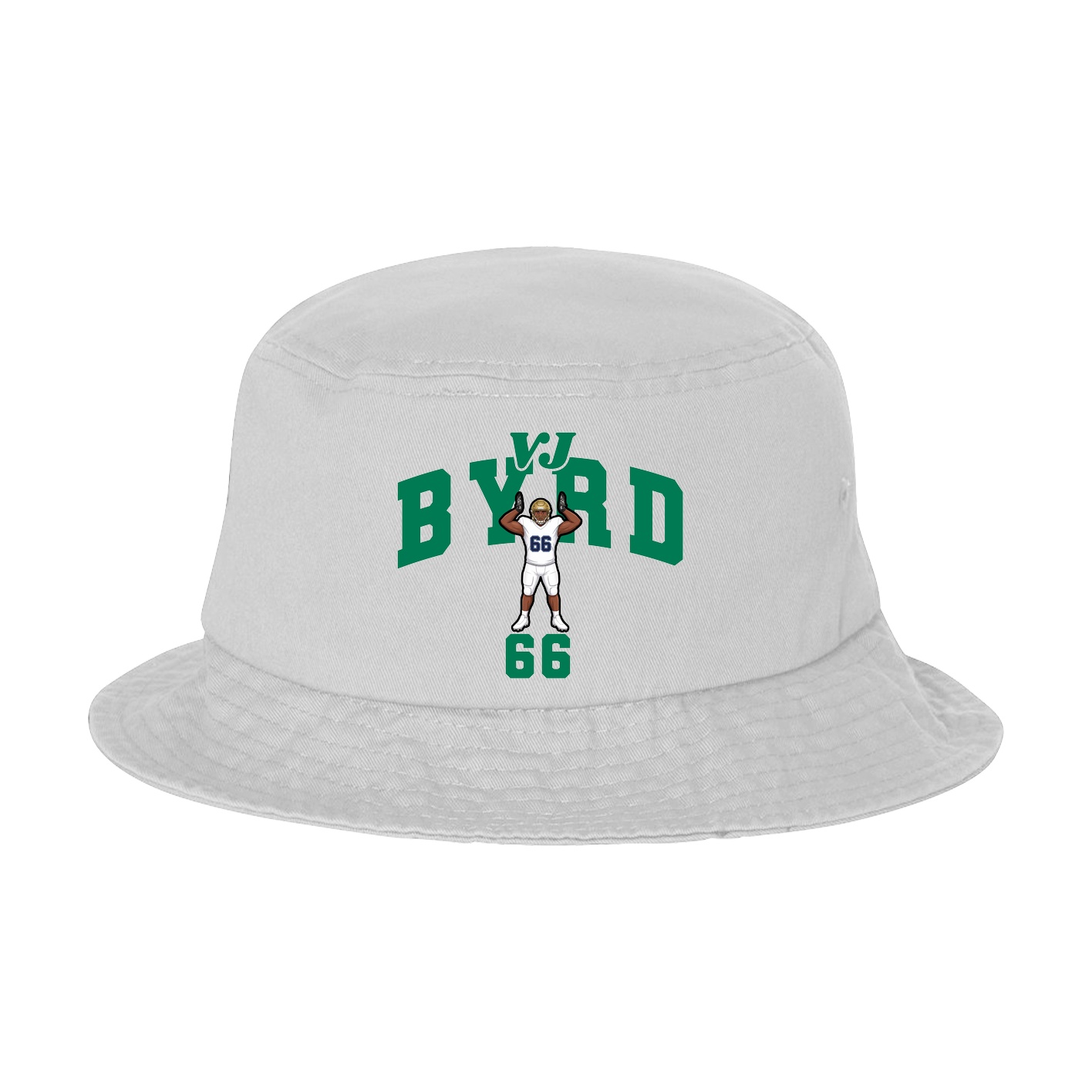 Bucket Cap — Signature Arch in White