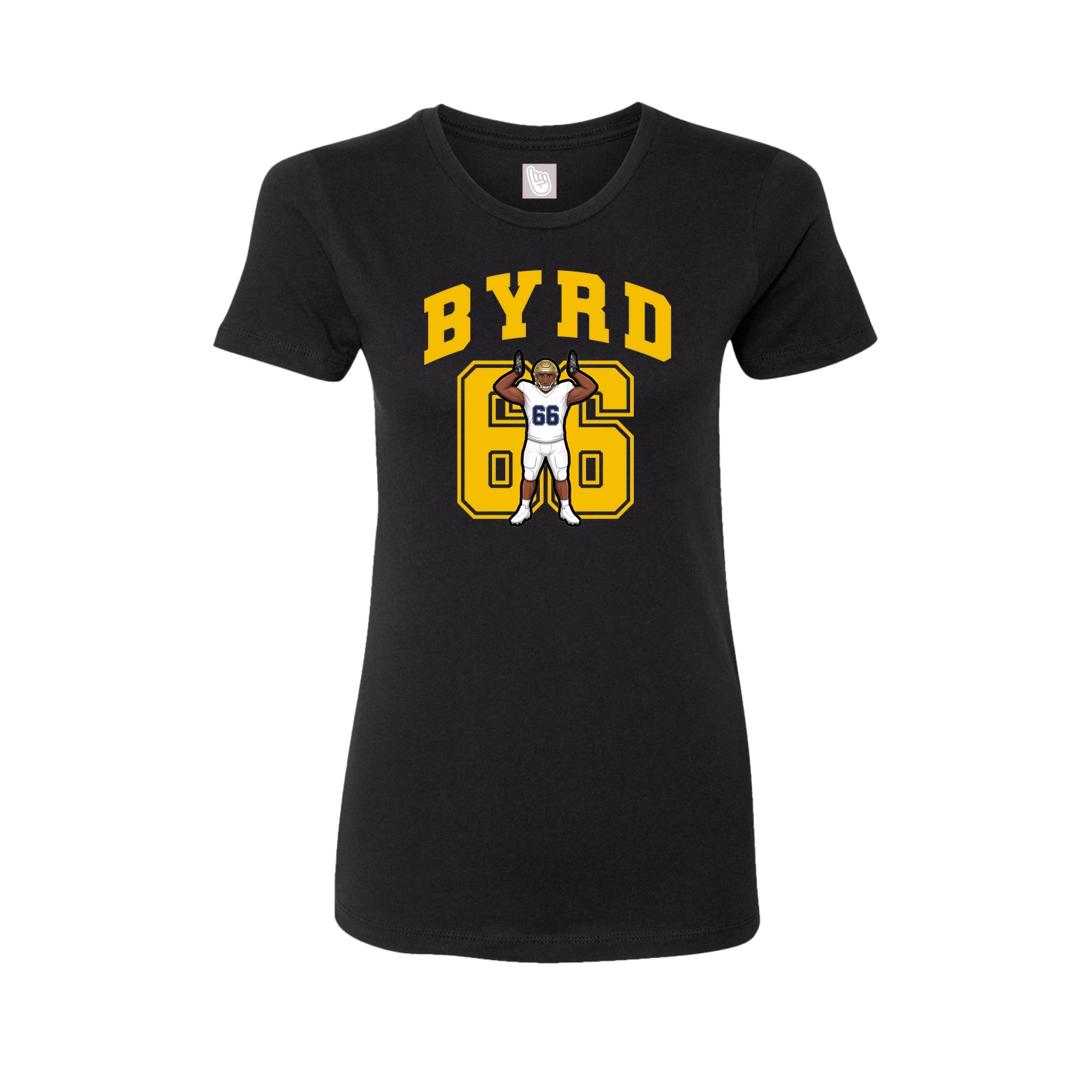Fitted Women's Tee — Number in Black