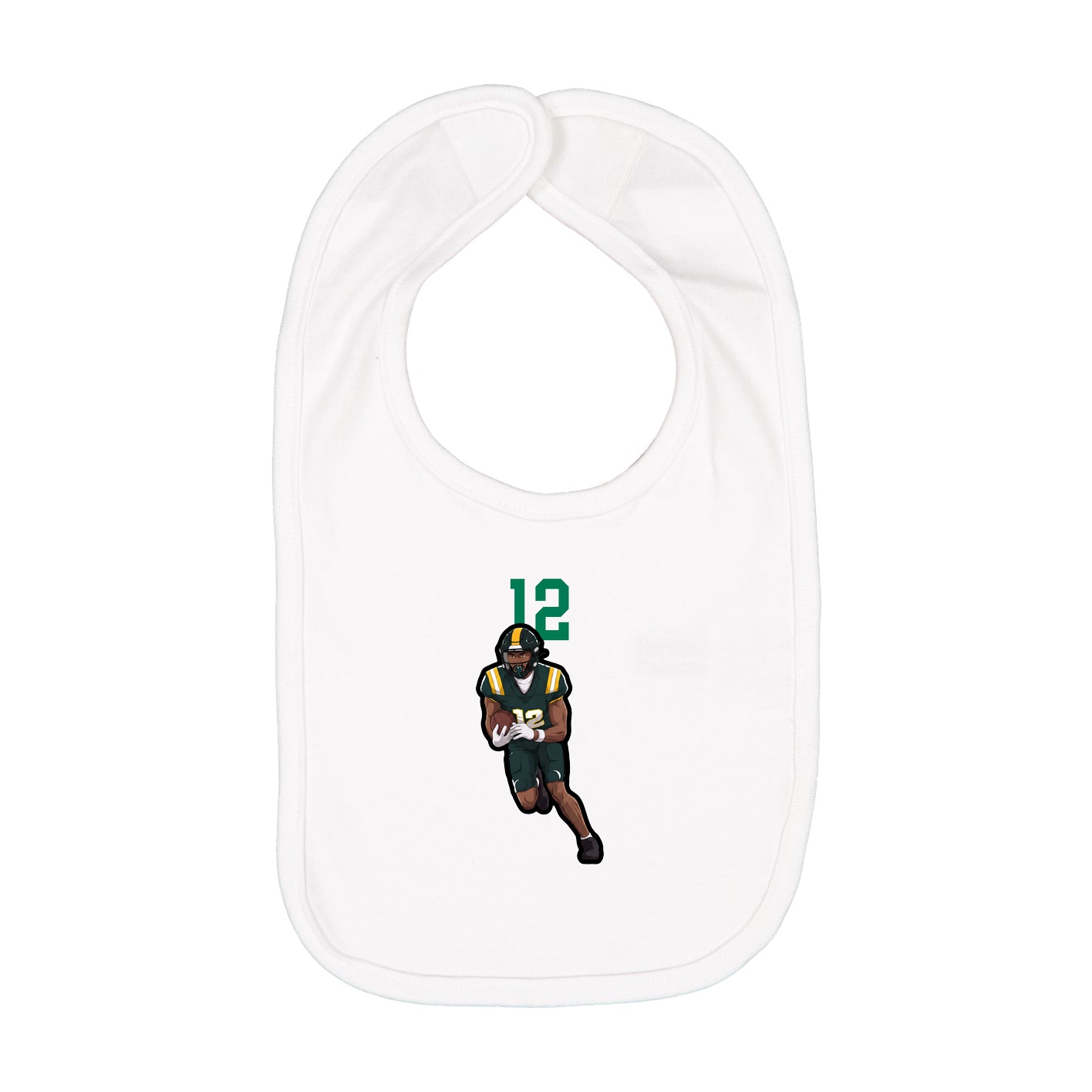 Infant Bib — Number Top in White