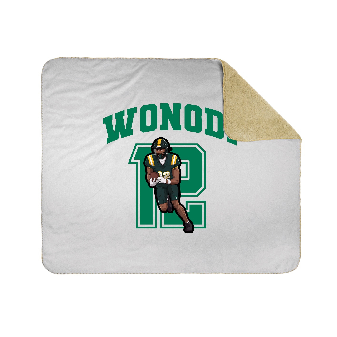 Throw Blanket — Number in White