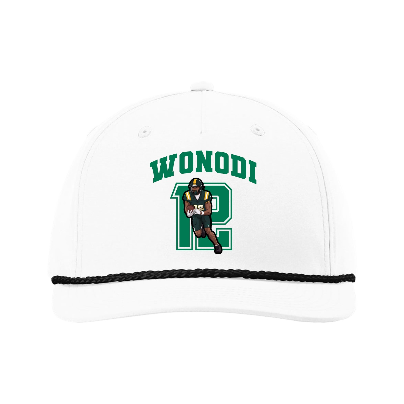Five-Panel Classic Rope Cap — Number in White