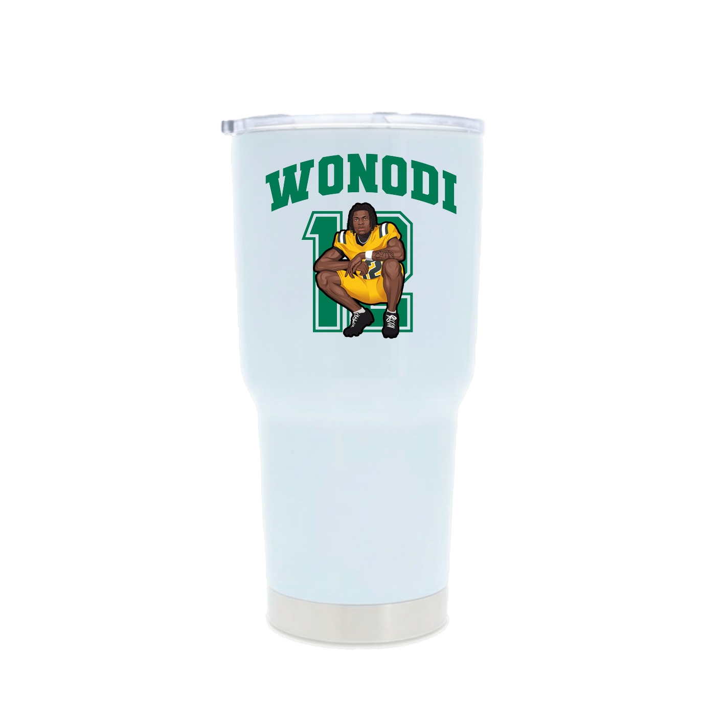 30oz Stainless Steel Tumbler — Number in White
