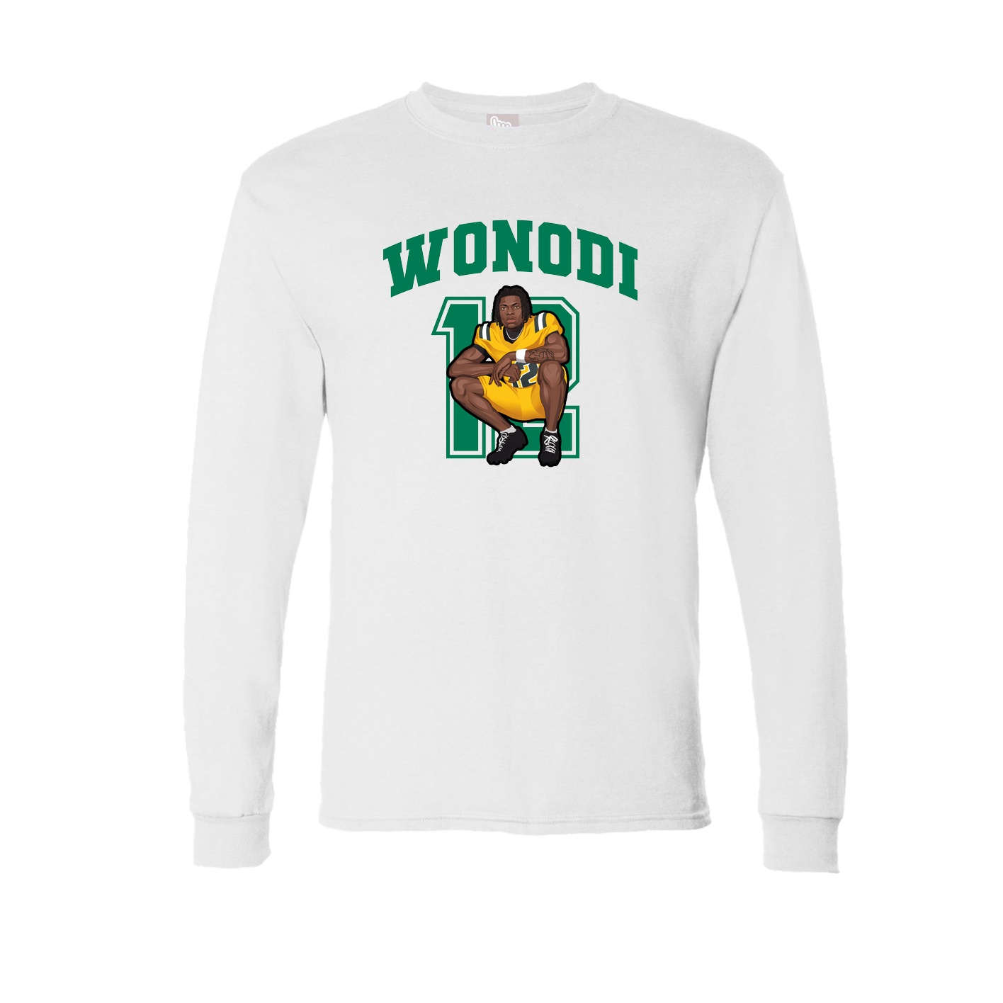 Long Sleeve Tee — Number in White