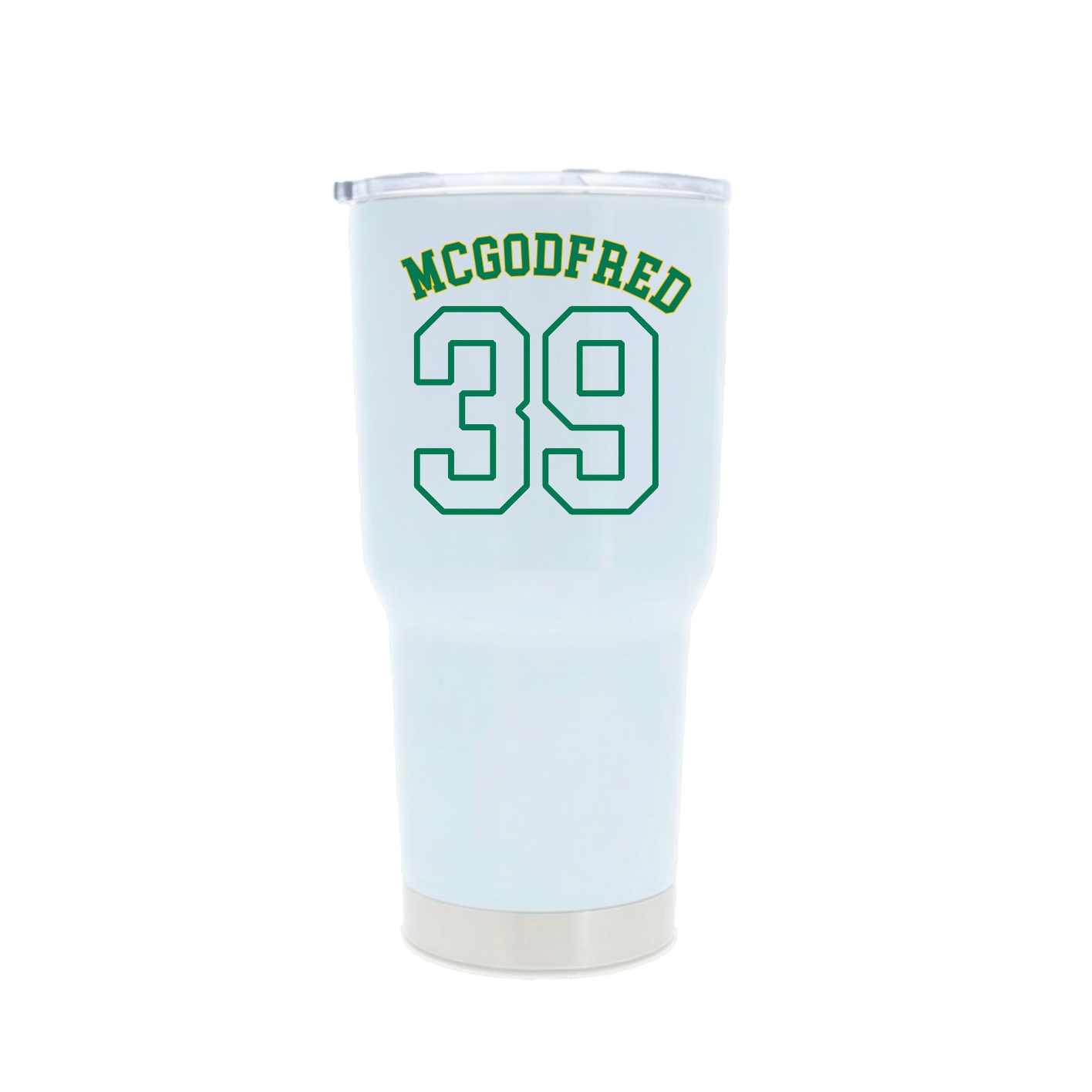 30oz Stainless Steel Tumbler — Shirsey Arch in White