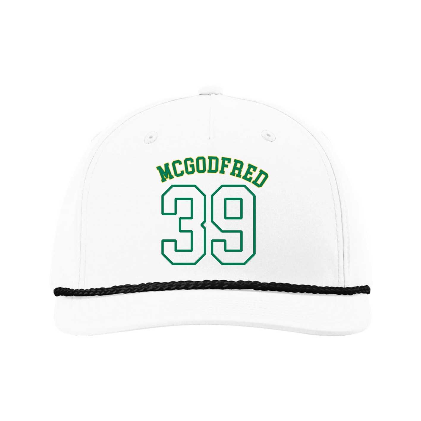 Five-Panel Classic Rope Cap — Shirsey Arch in White