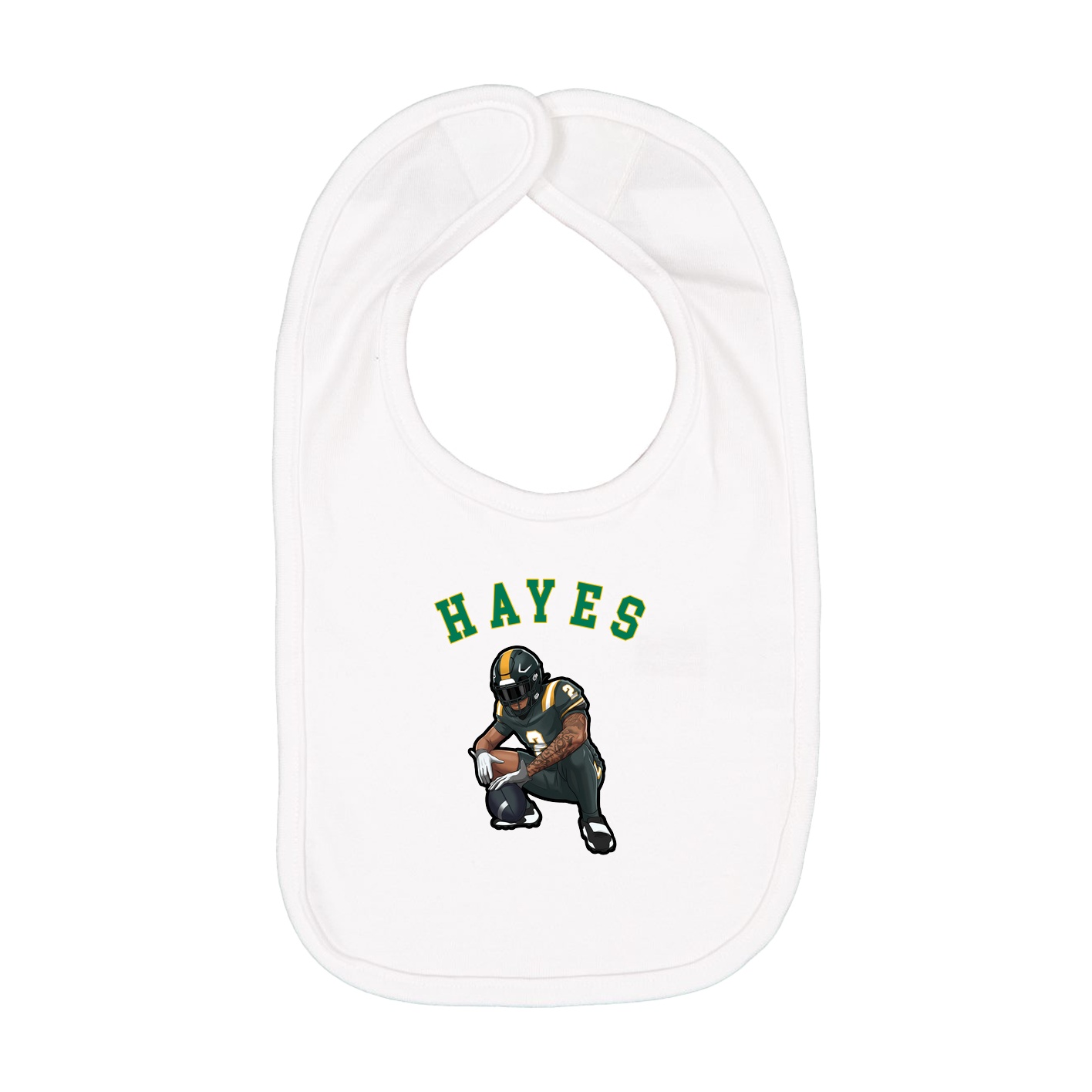 Infant Bib — Shirsey Arch in White