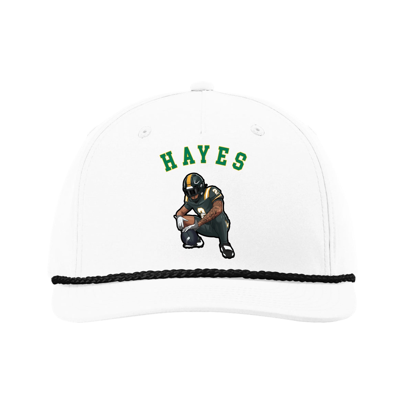 Five-Panel Classic Rope Cap — Shirsey Arch in White