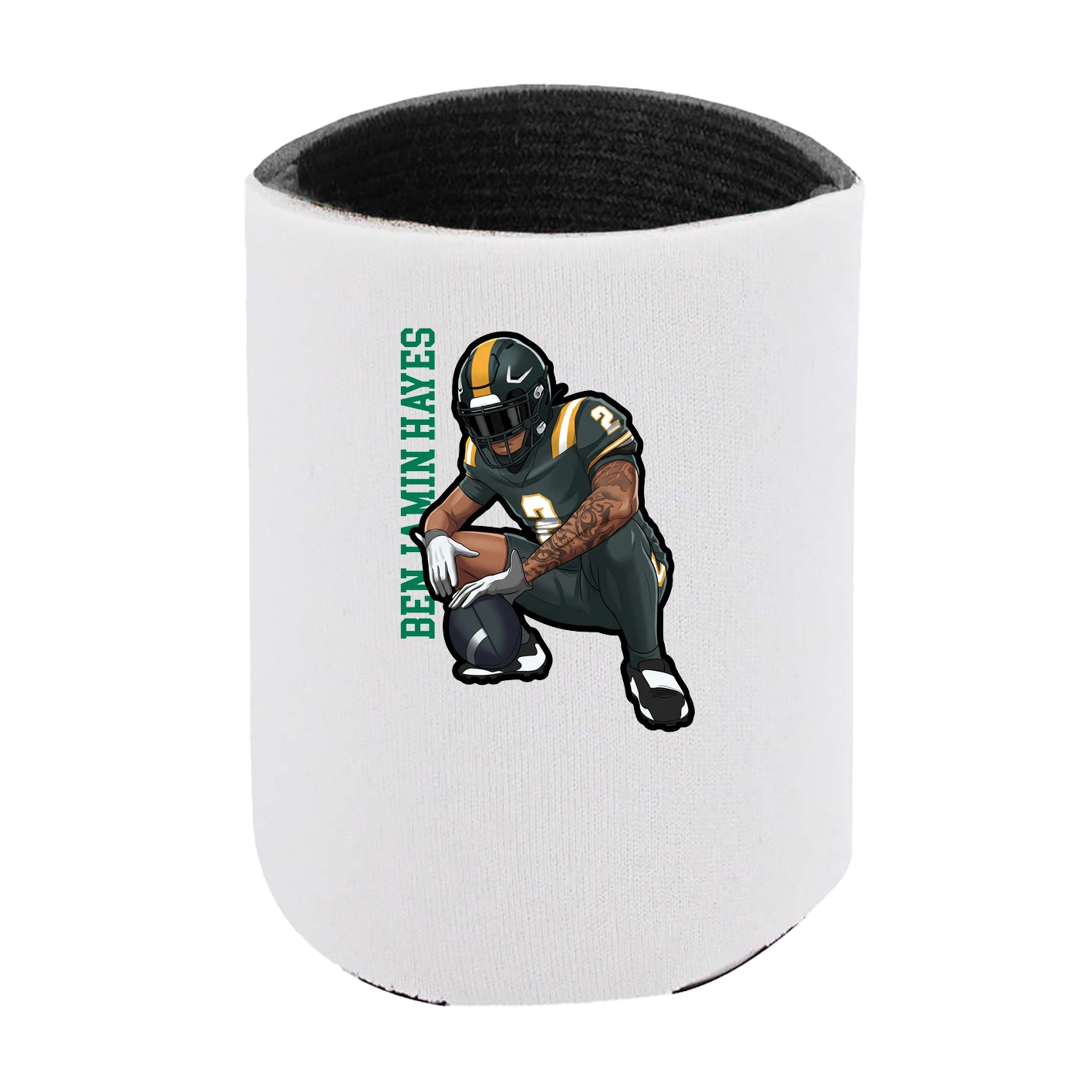 Can Holder — Name Vertical in White