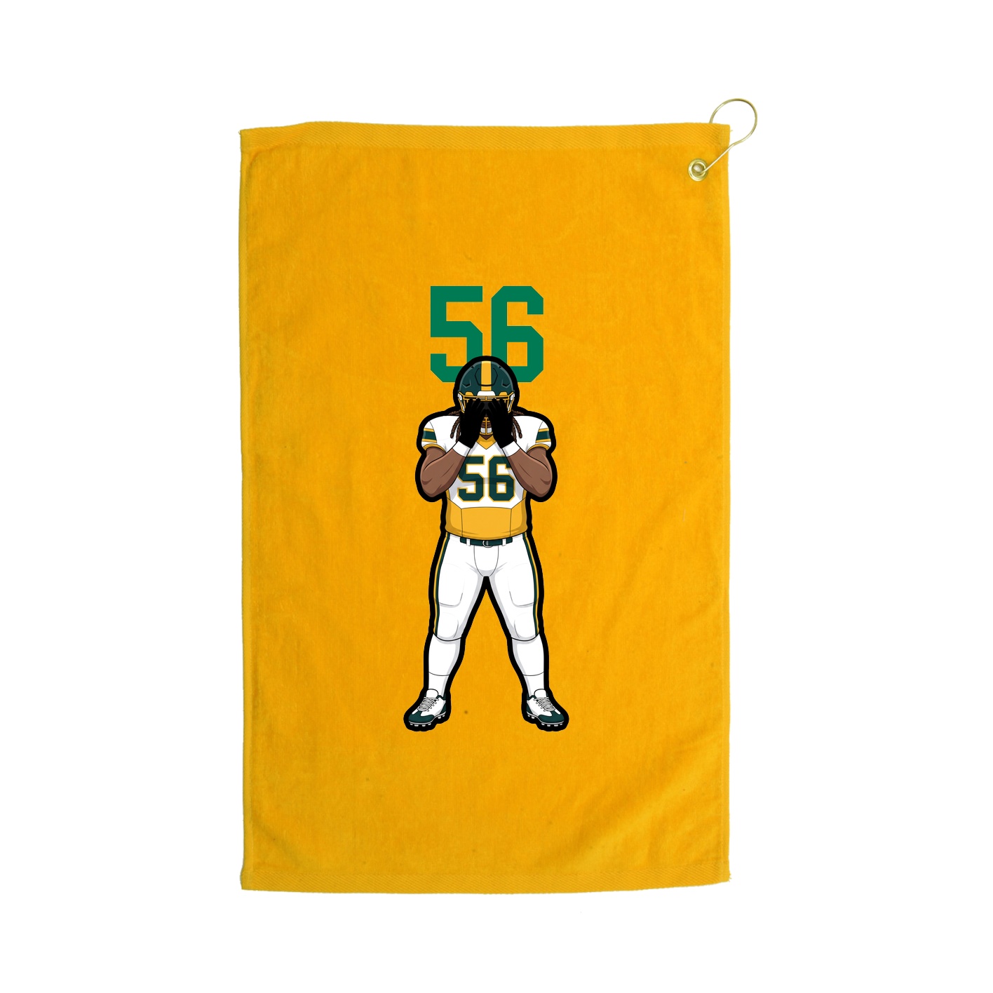 Golf Towel — Number Top in Gold