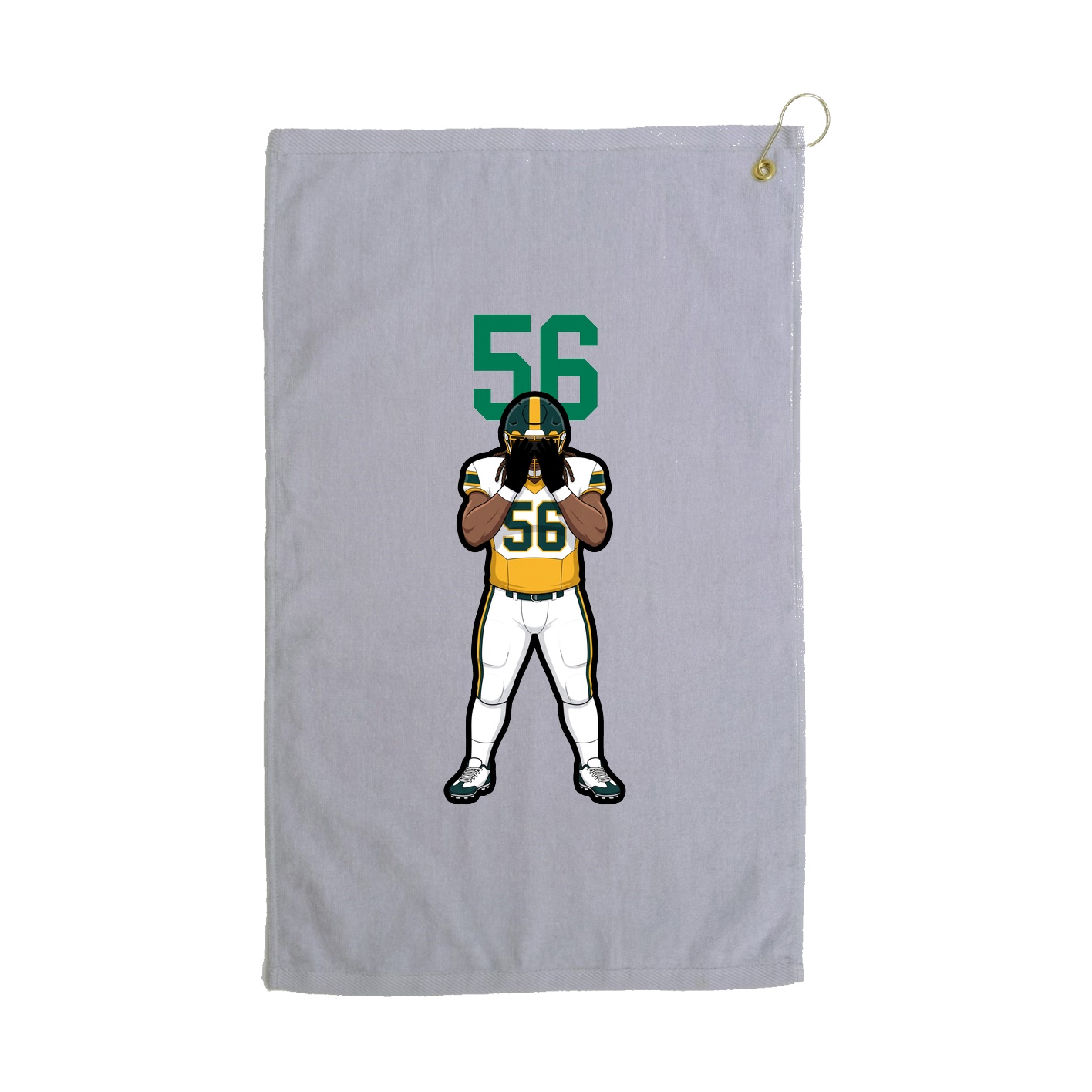 Golf Towel — Number Top in Grey