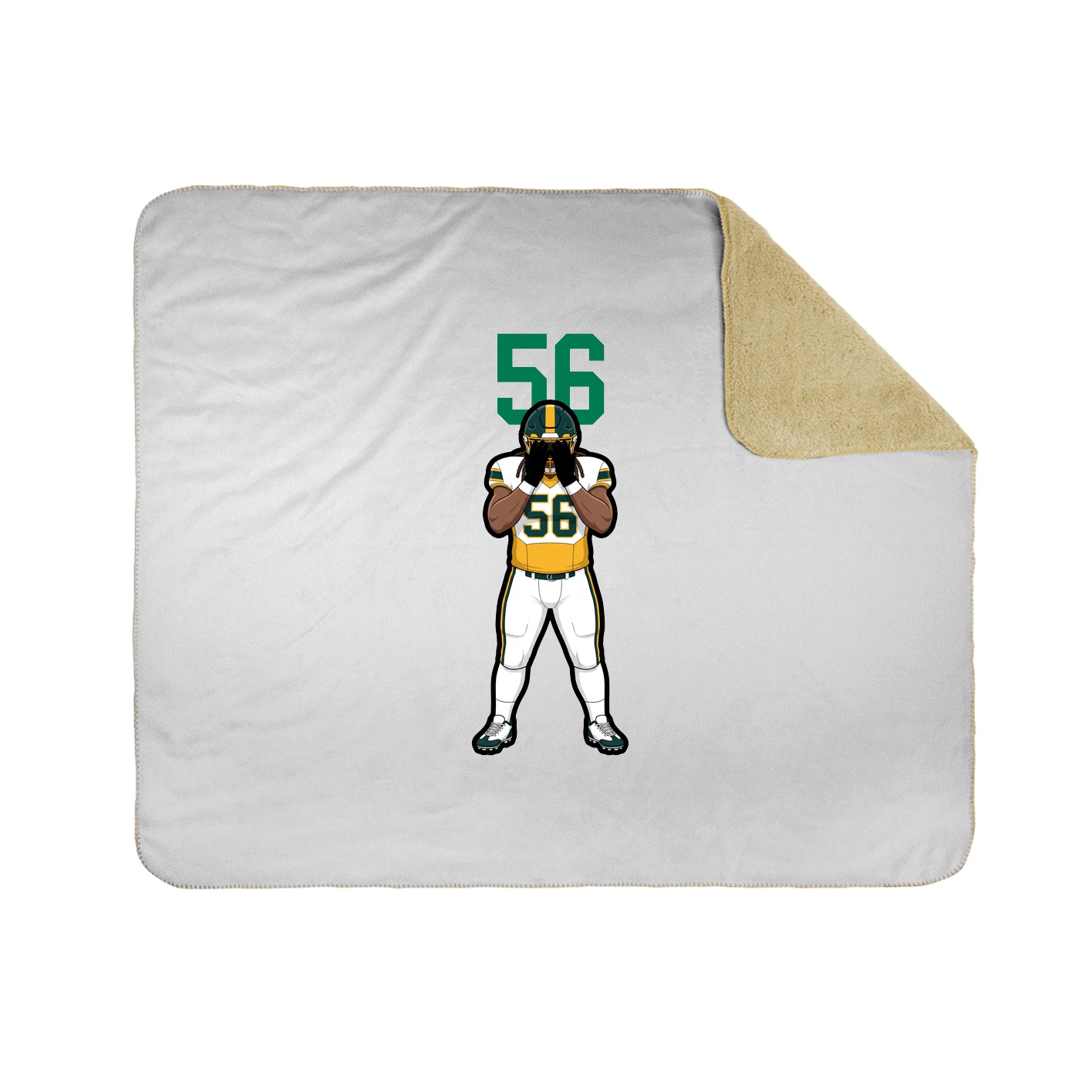 Throw Blanket — Number Top in White