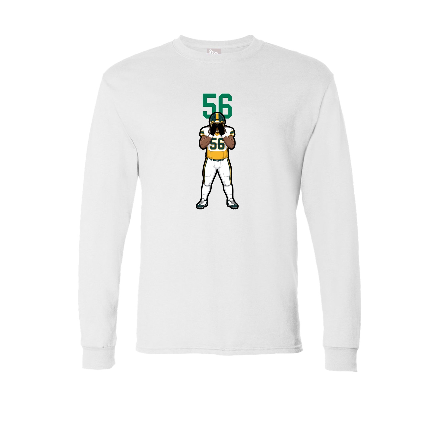 Long Sleeve Tee — Number Top in White