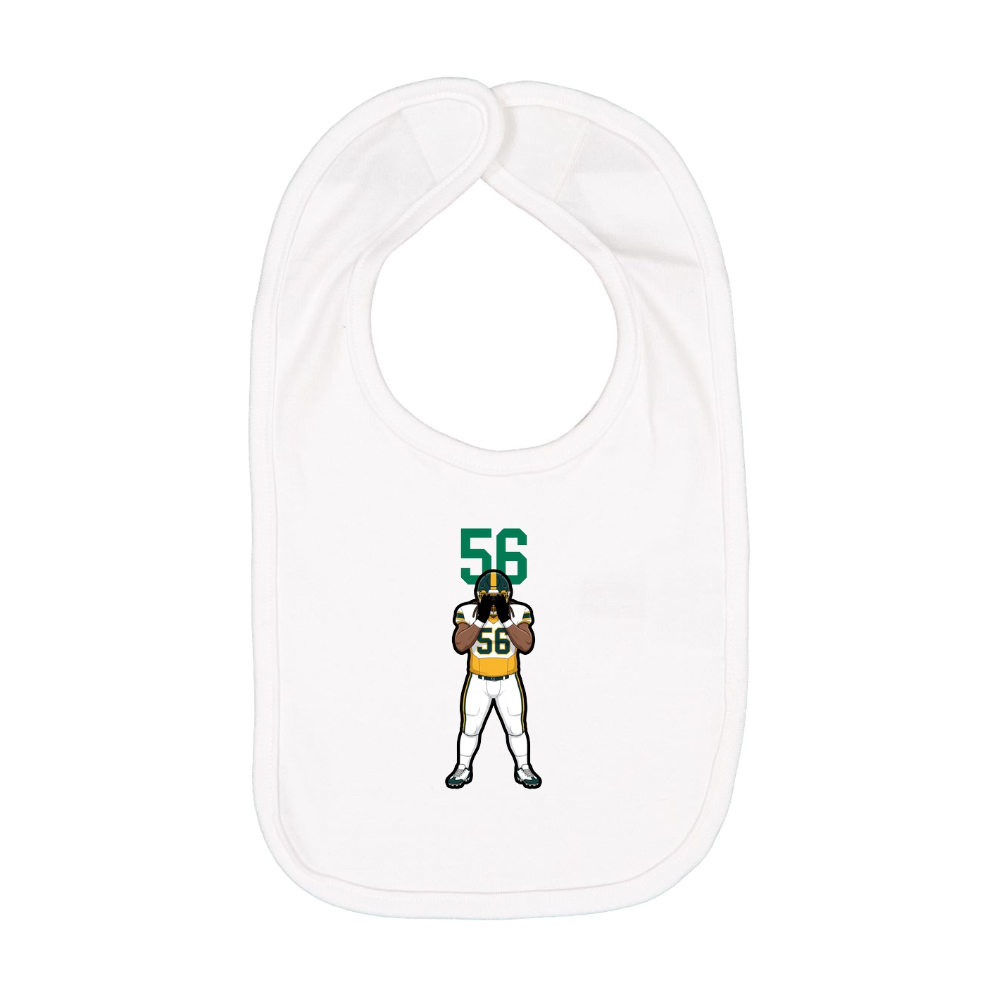 Infant Bib — Number Top in White