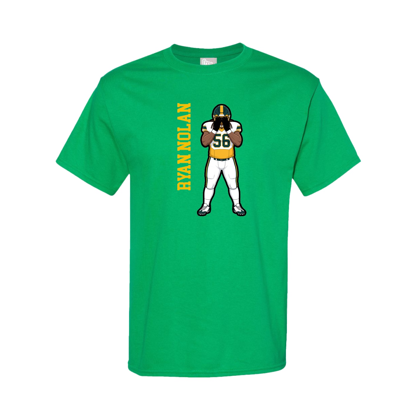 Tee — Name Vertical in Green