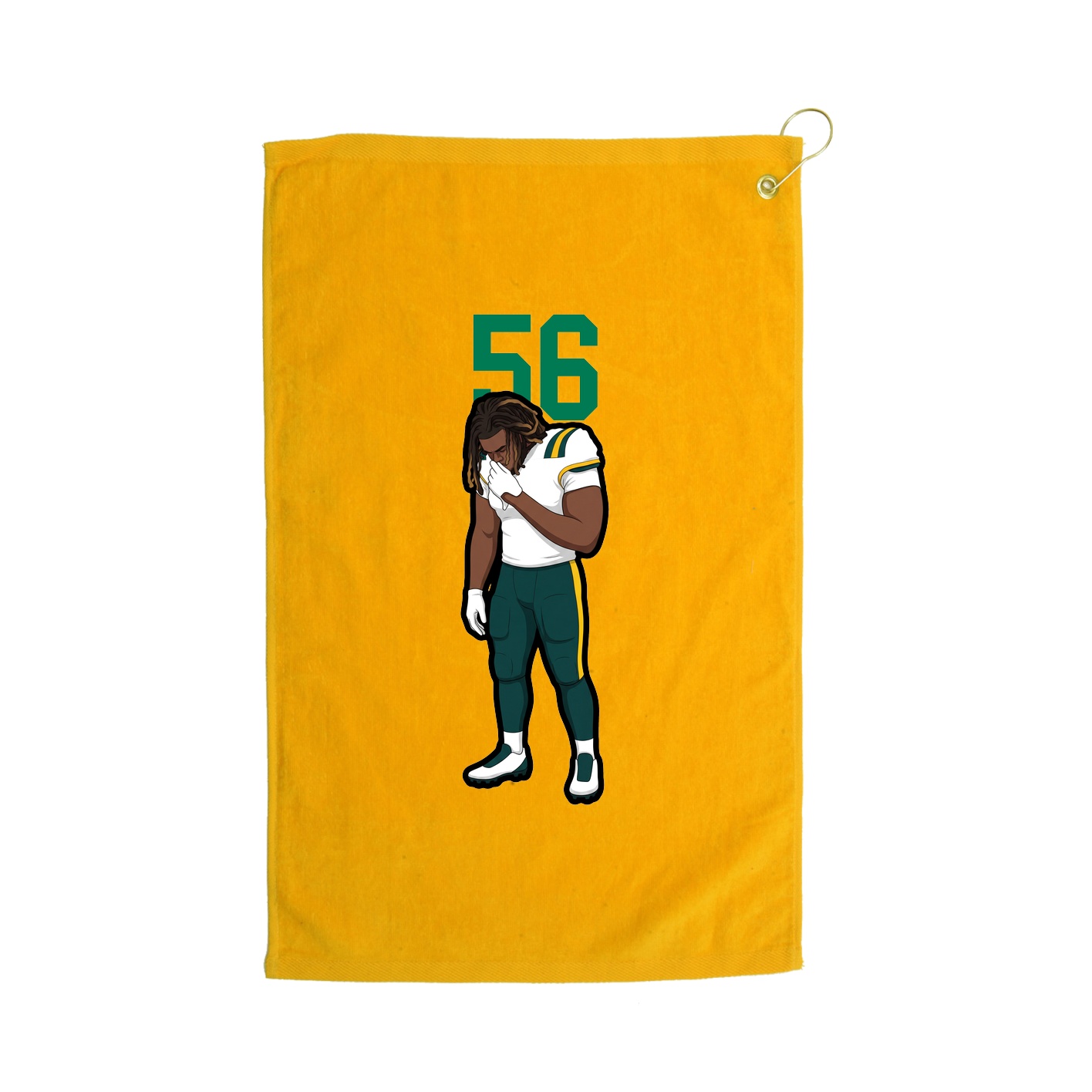 Golf Towel — Number Top in Gold