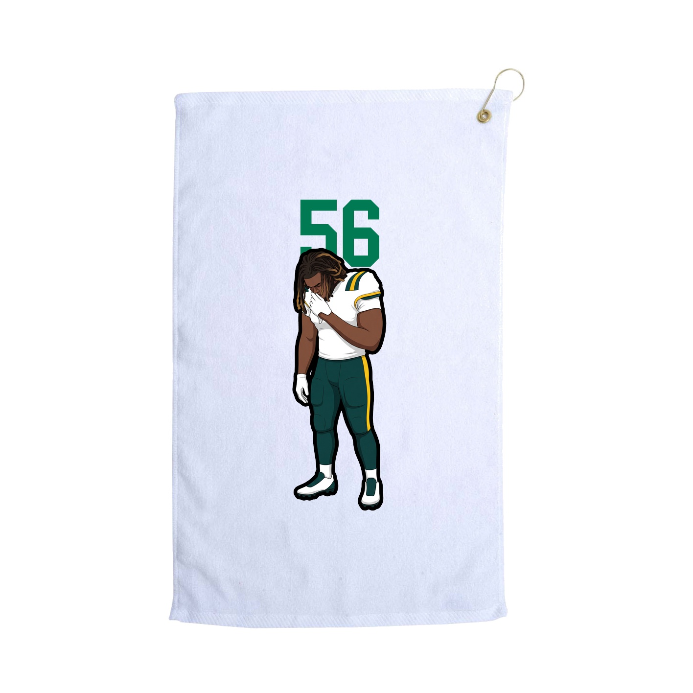 Golf Towel — Number Top in White