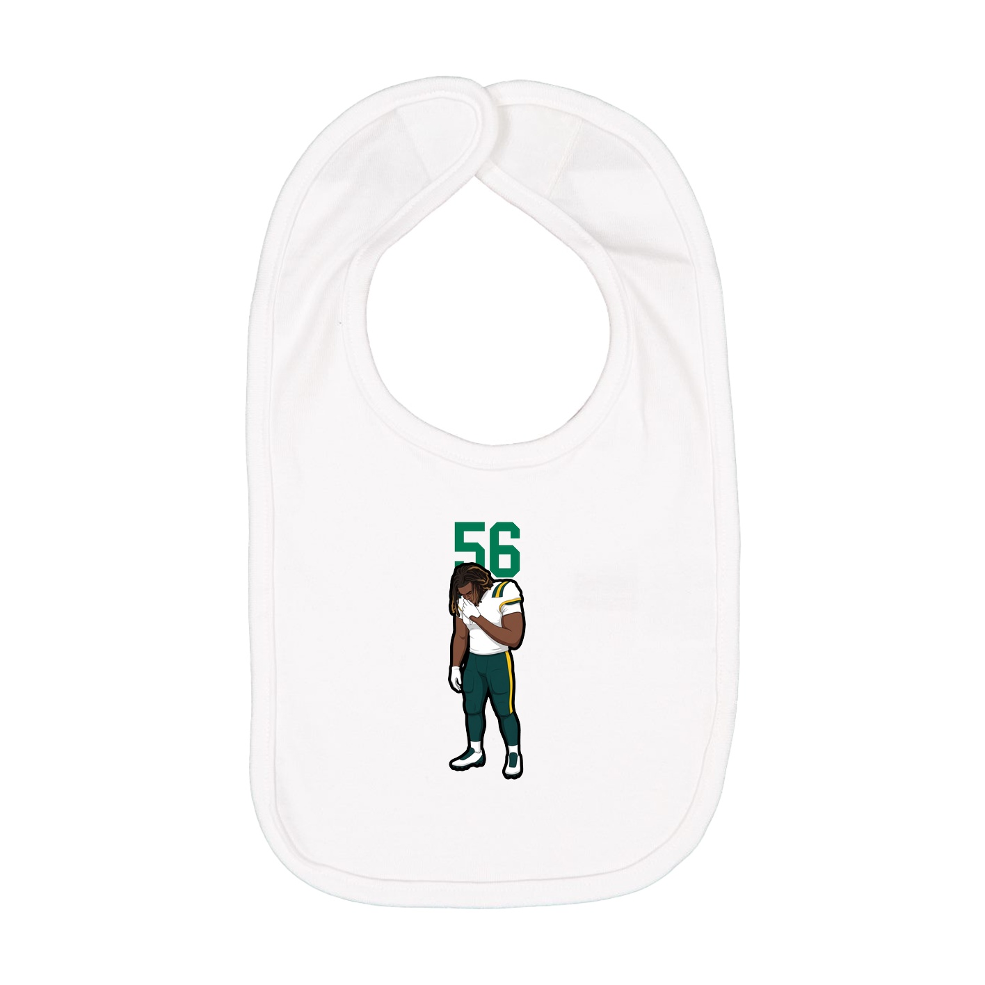 Infant Bib — Number Top in White