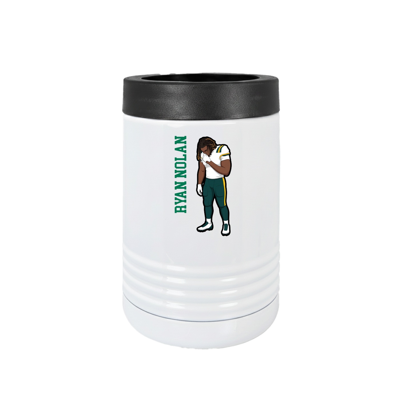 Beverage Holder — Name Vertical in White