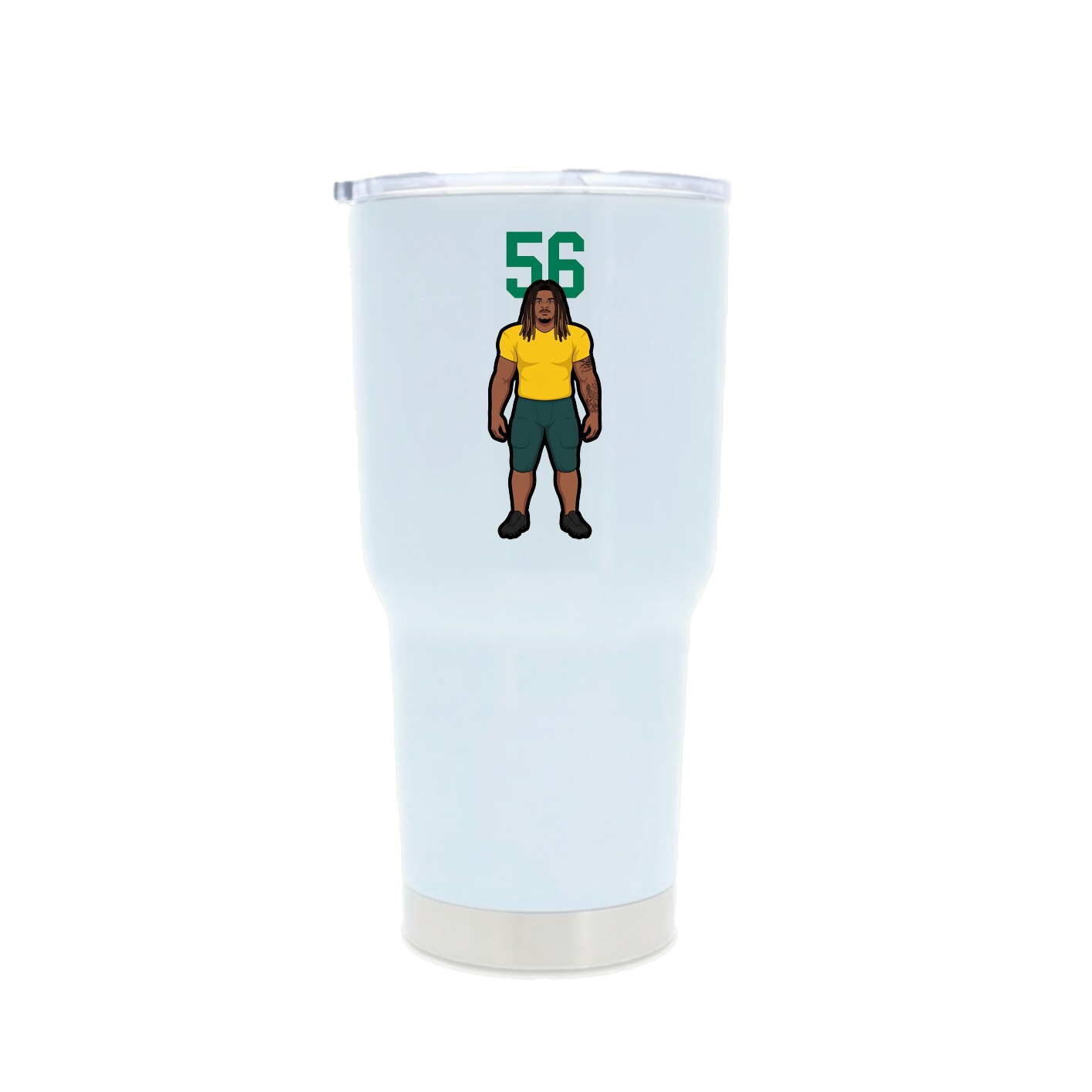 30oz Stainless Steel Tumbler — Number Top in White