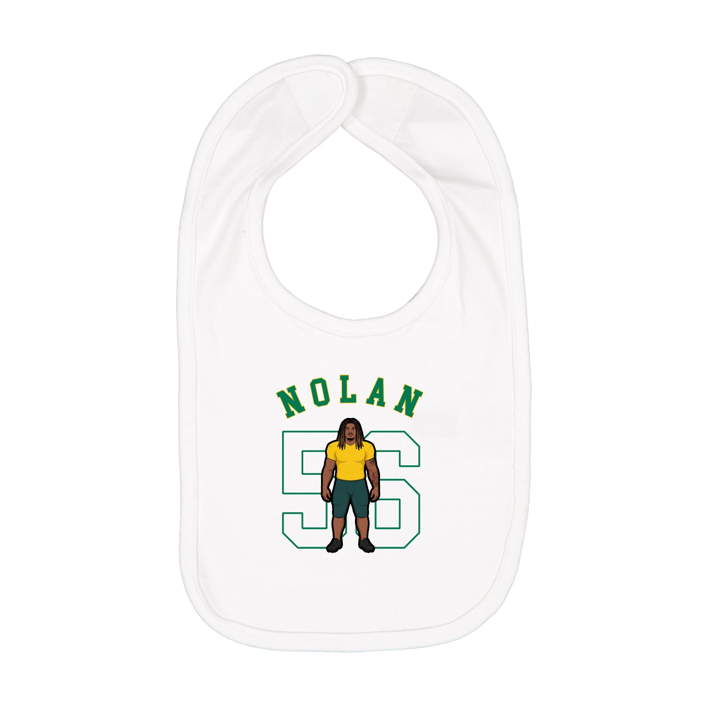 Infant Bib — Shirsey Arch in White
