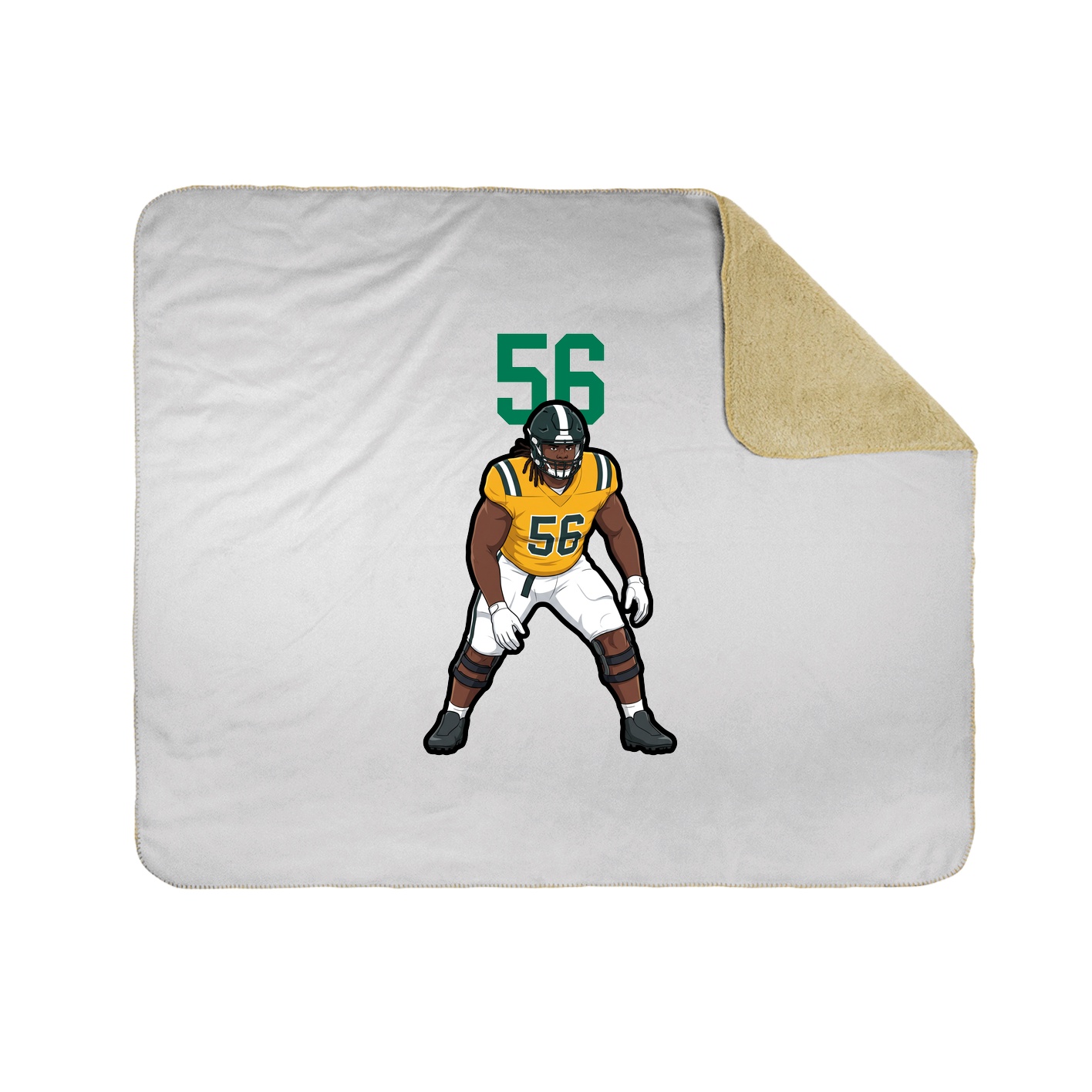 Throw Blanket — Number Top in White