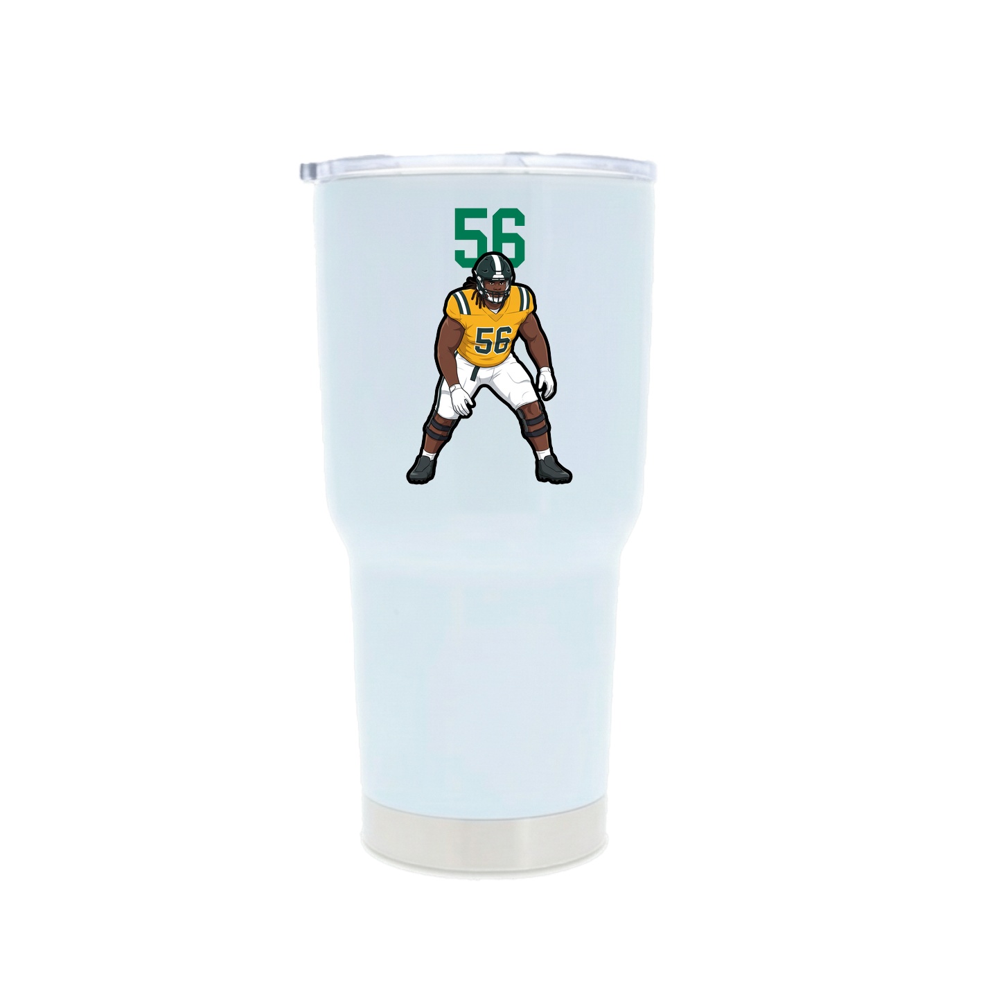 30oz Stainless Steel Tumbler — Number Top in White