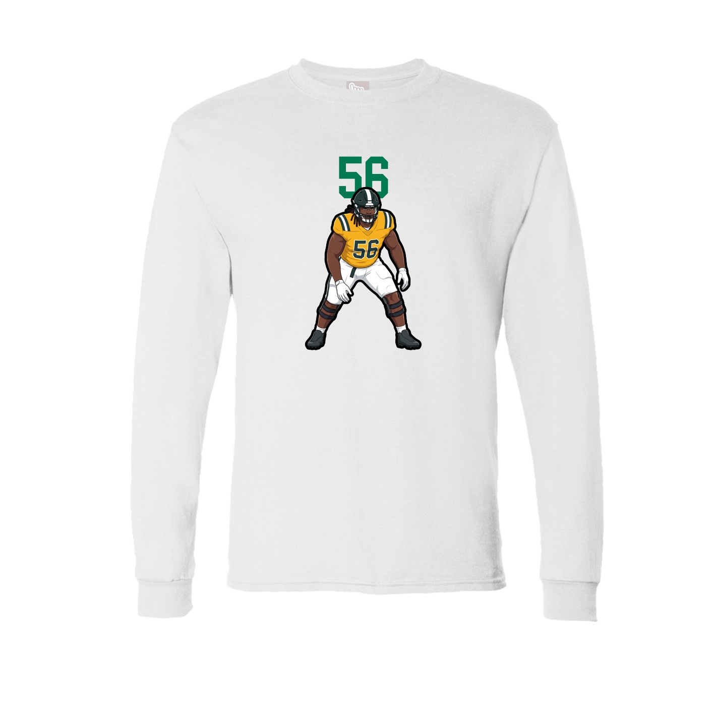 Long Sleeve Tee — Number Top in White