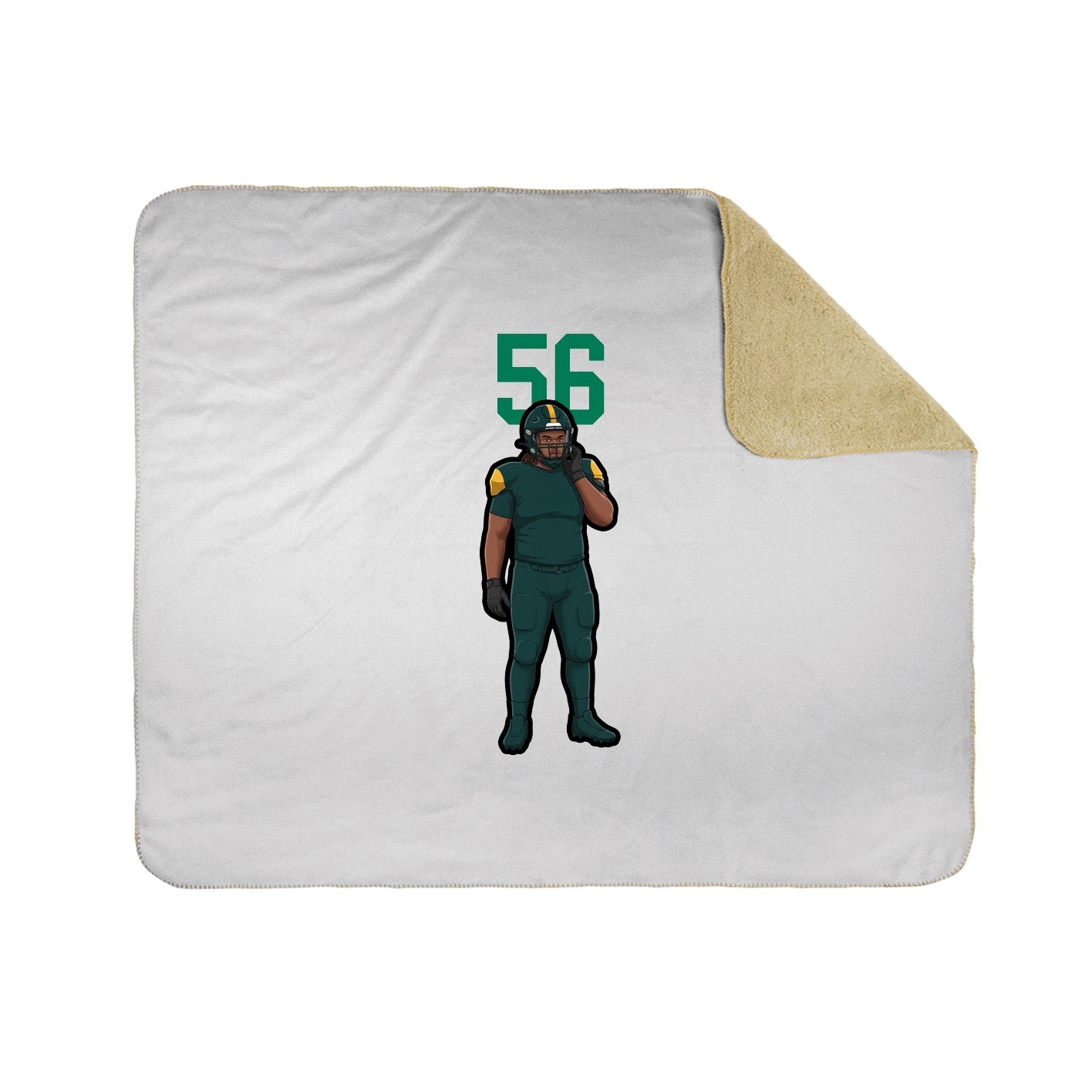 Throw Blanket — Number Top in White