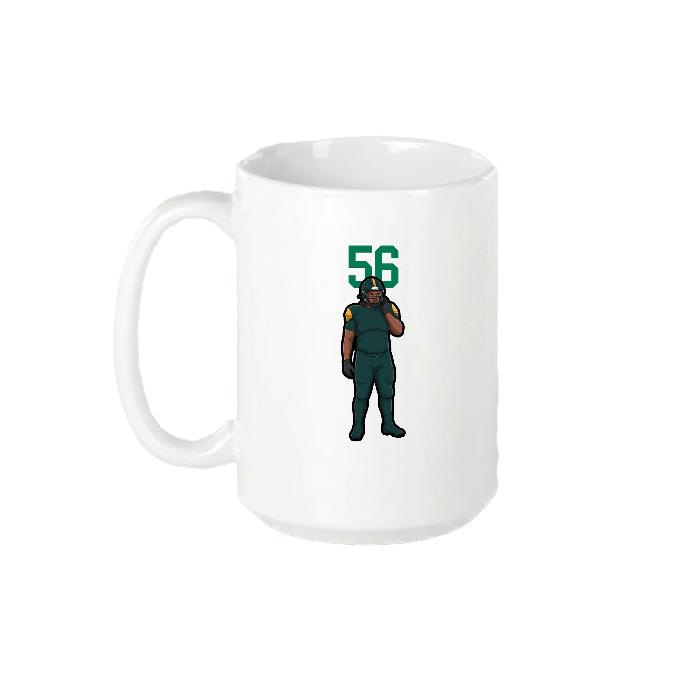 15oz Coffee Mug — Number Top in White