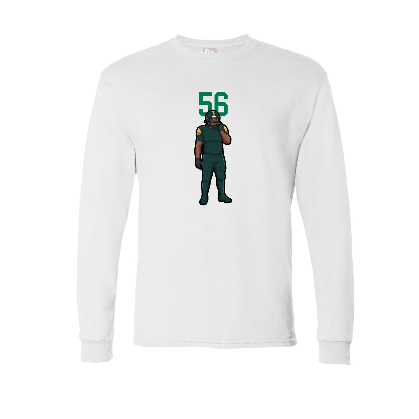 Long Sleeve Tee — Number Top in White