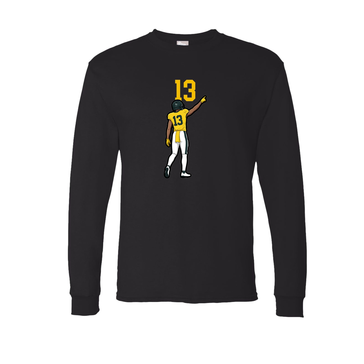 Long Sleeve Tee — Number Top in Black