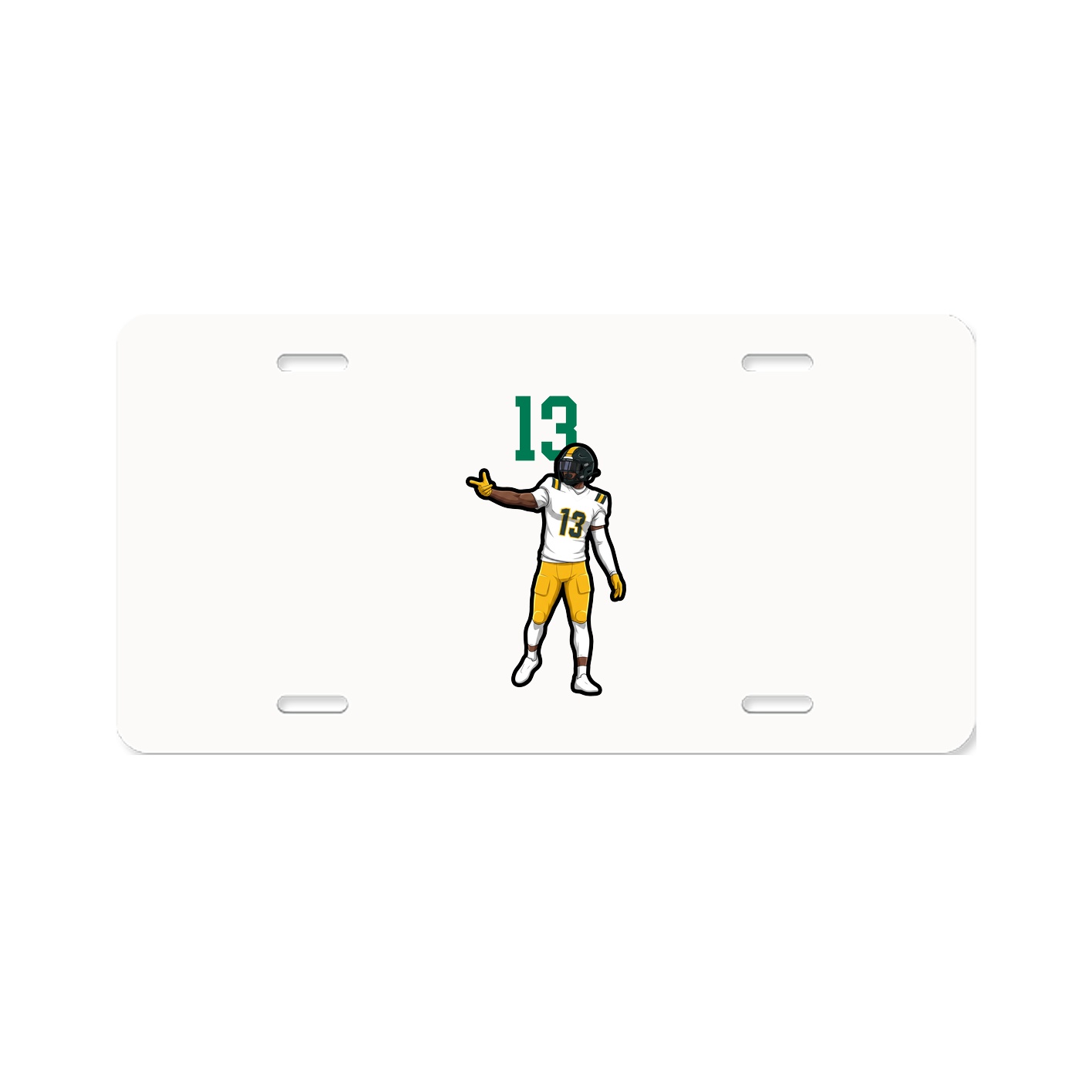 License Plate — Number Top in Classic