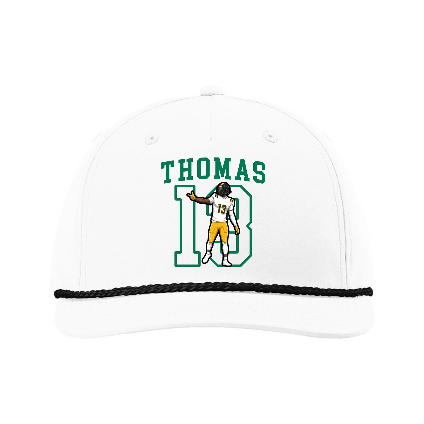 Five-Panel Classic Rope Cap — Shirsey in White