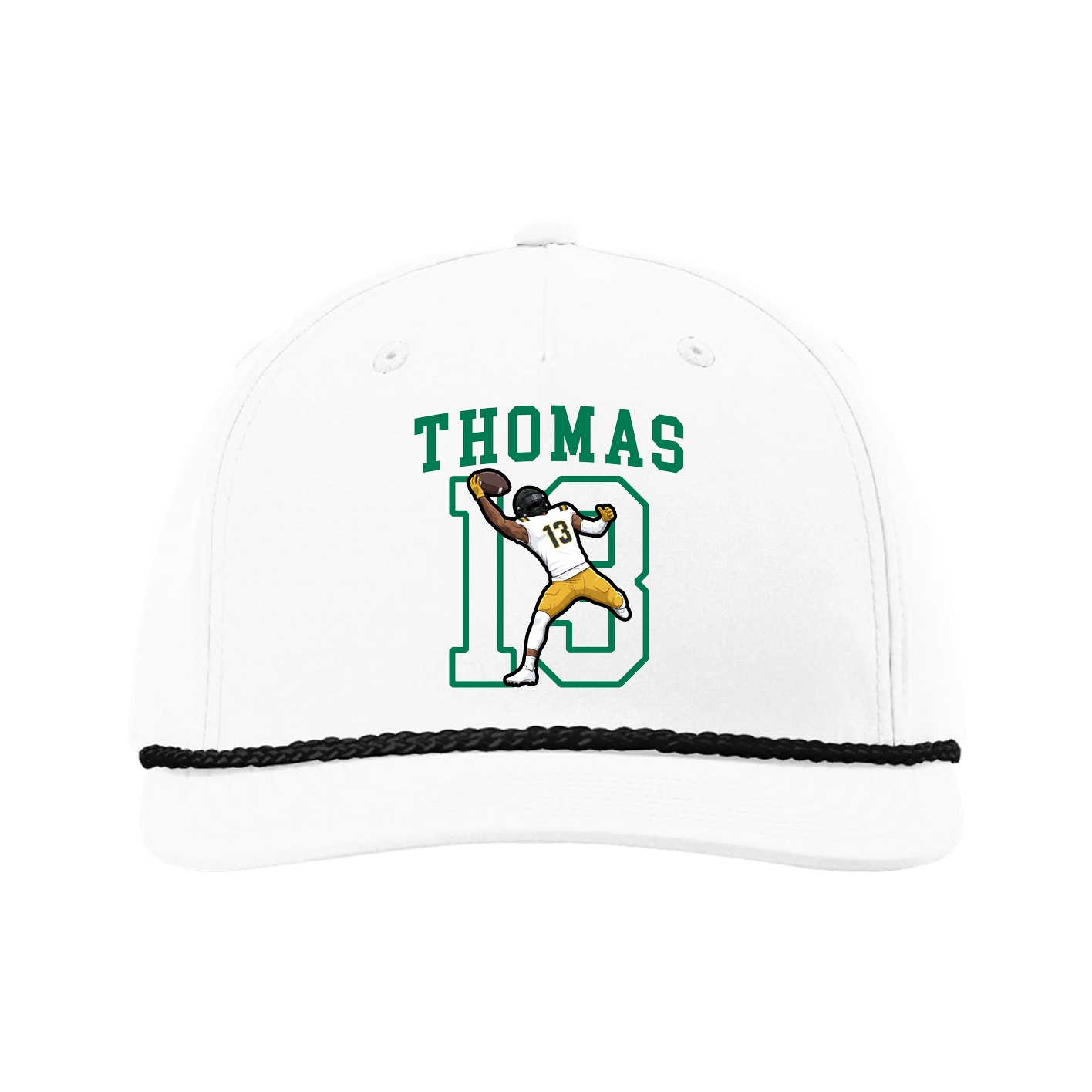 Five-Panel Classic Rope Cap — Shirsey in White