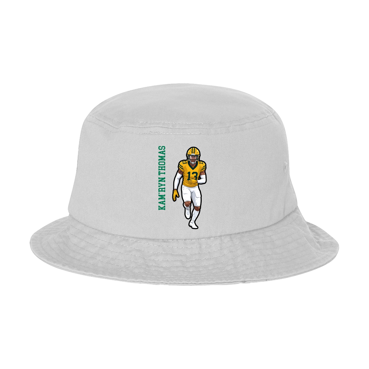 Bucket Cap — Name Vertical in White