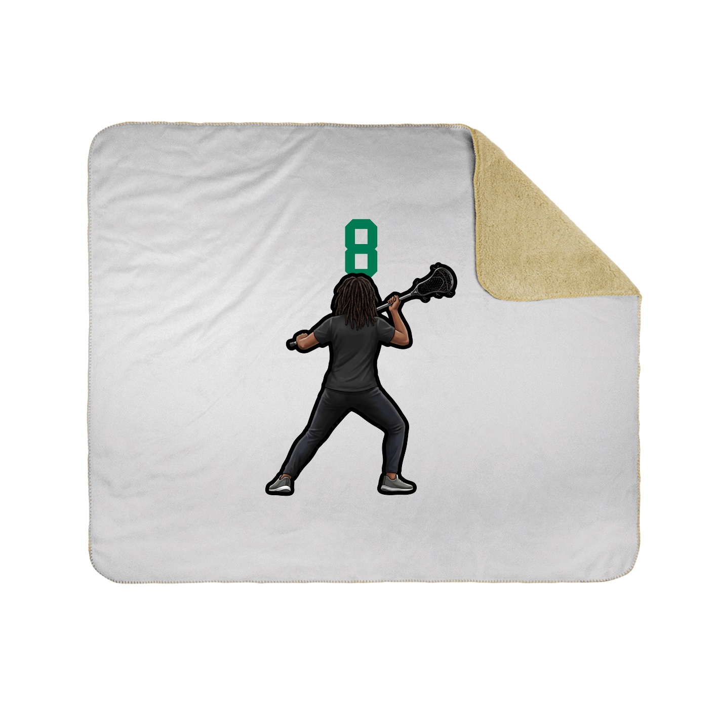 Throw Blanket — Number Top in White