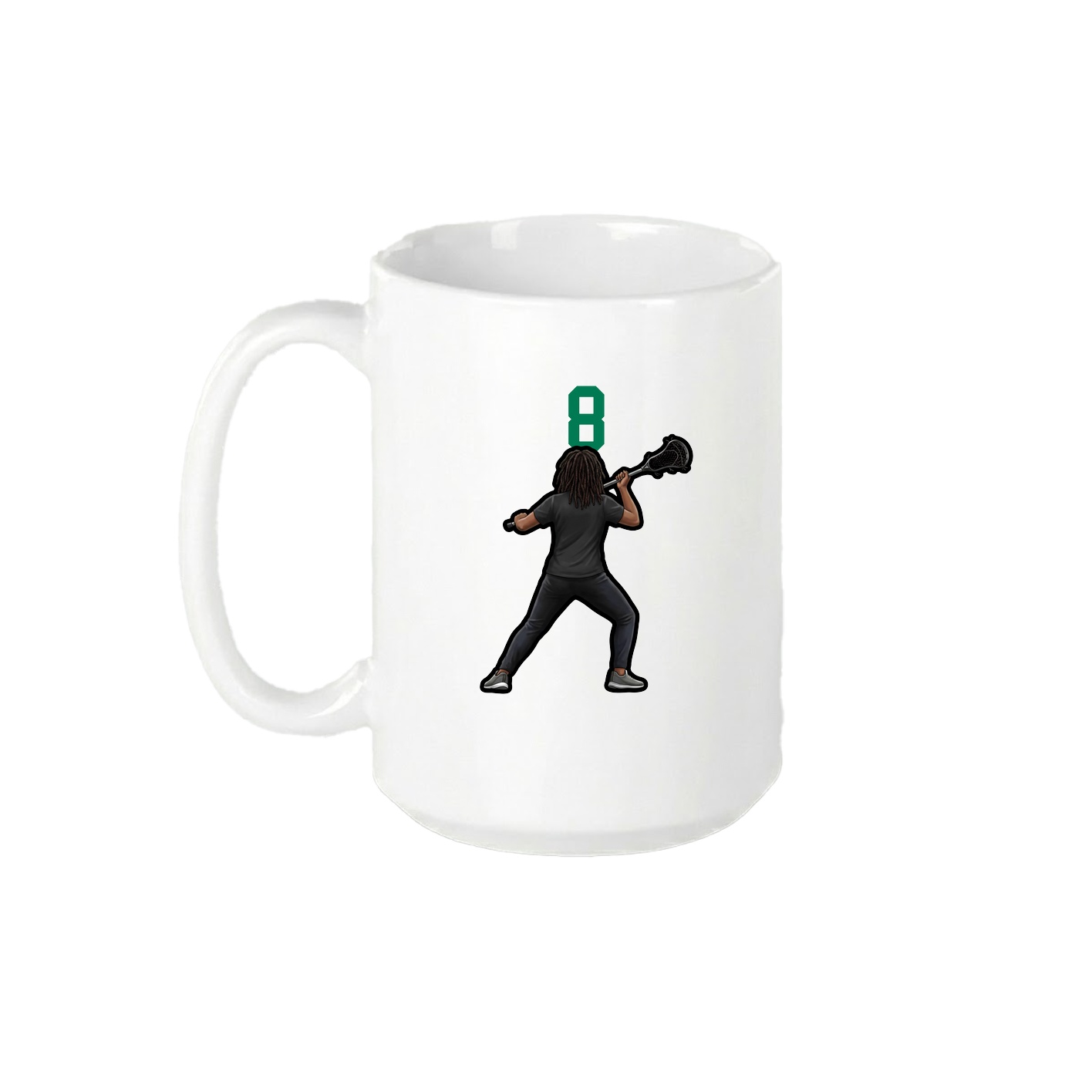 15oz Coffee Mug — Number Top in White