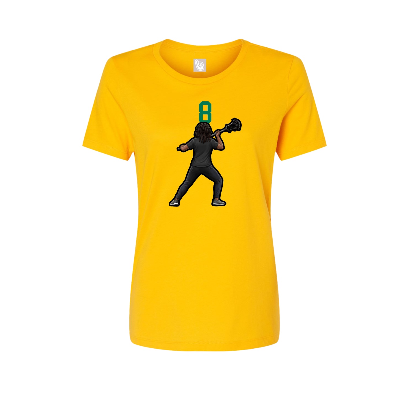 Womens Tee — Number Top in Gold