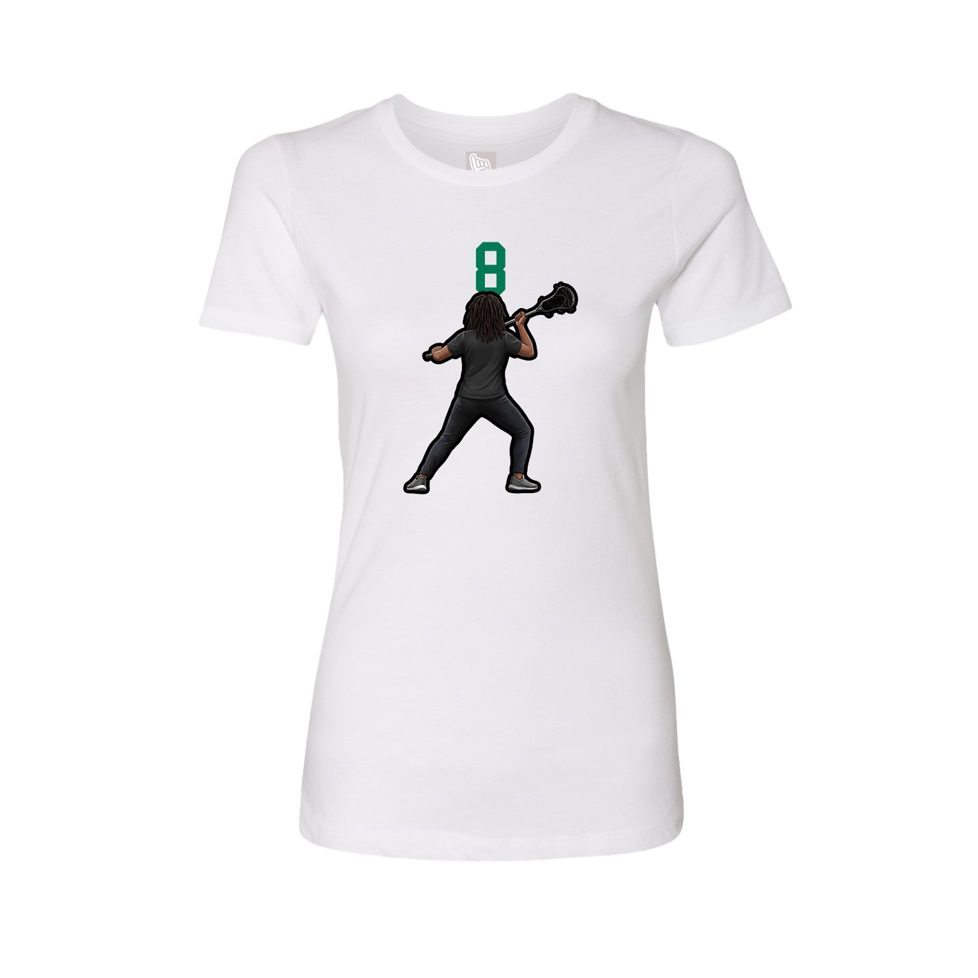 Womens Tee — Number Top in White