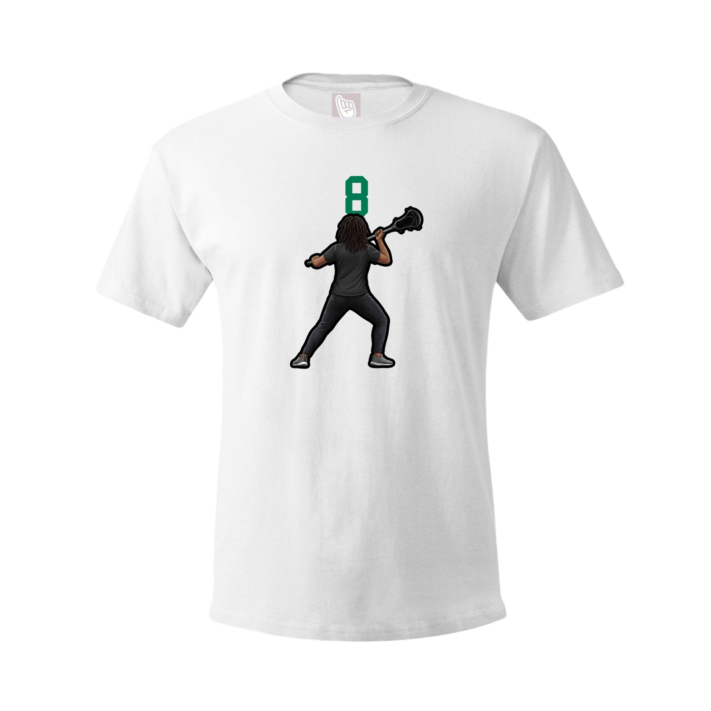 Youth Tee — Number Top in White