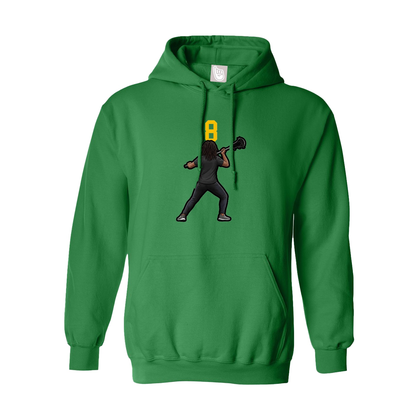 Hoodie — Number Top in Green