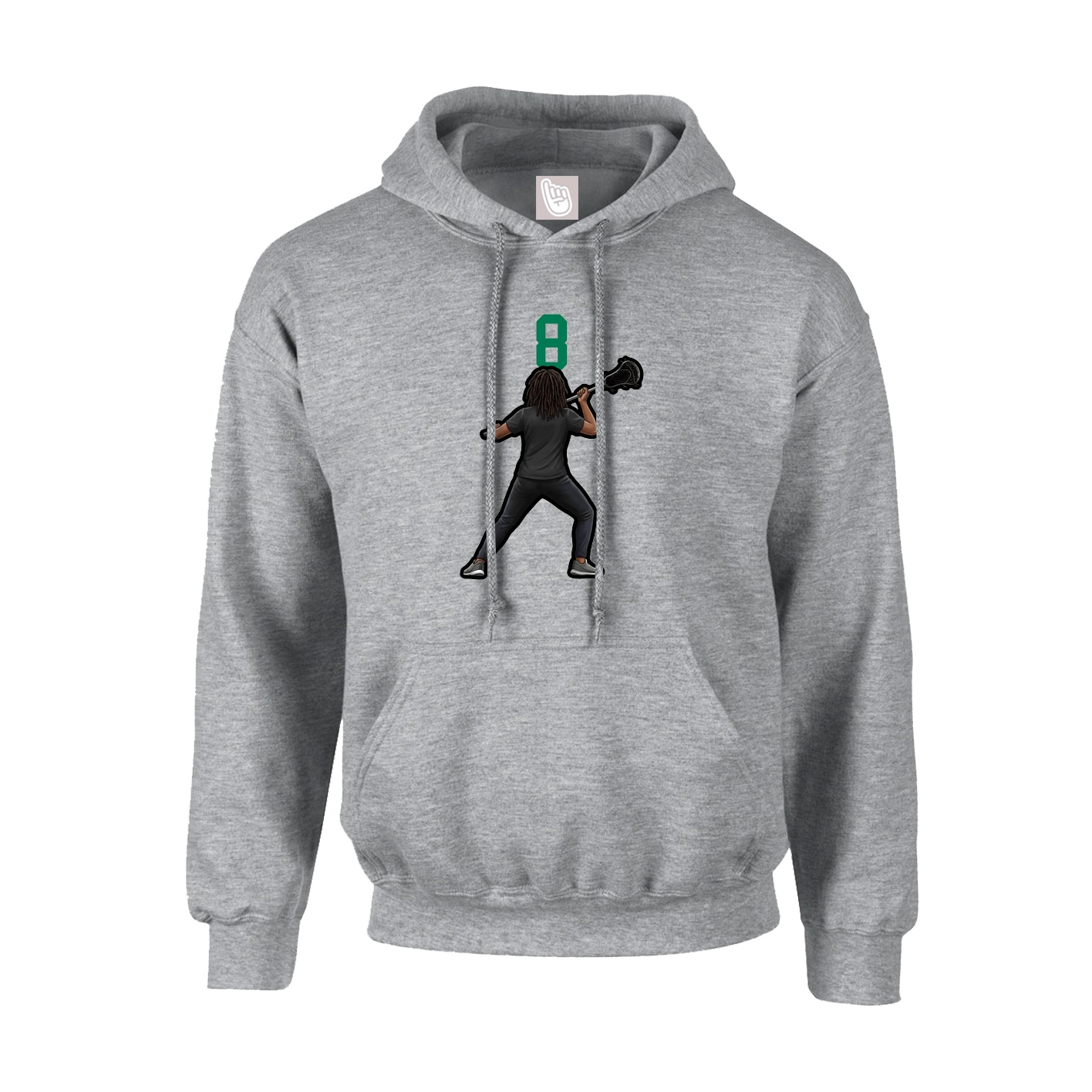 Hoodie — Number Top in Grey